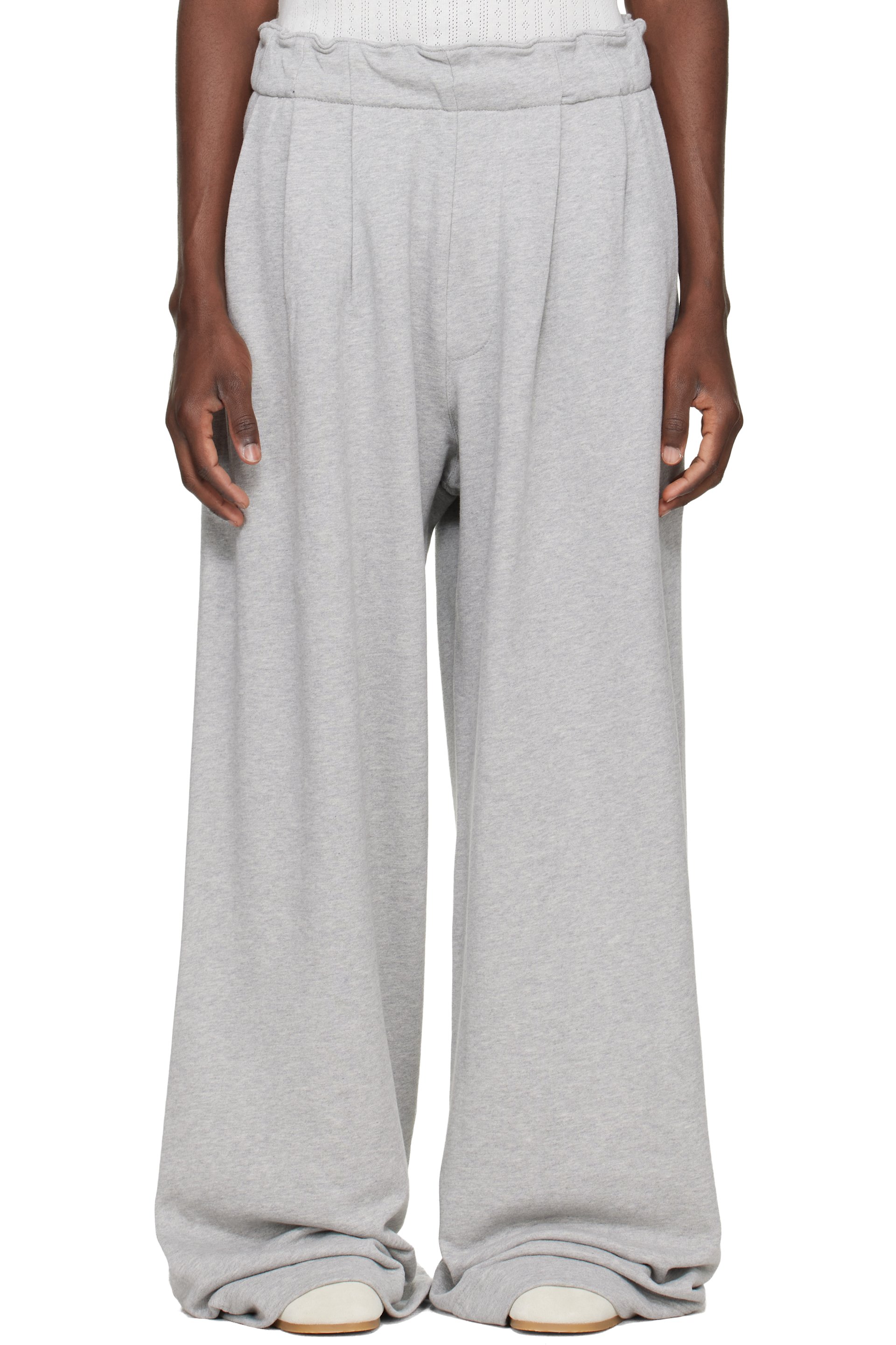 Dries Van Noten - Gray Pleated Sweatpants