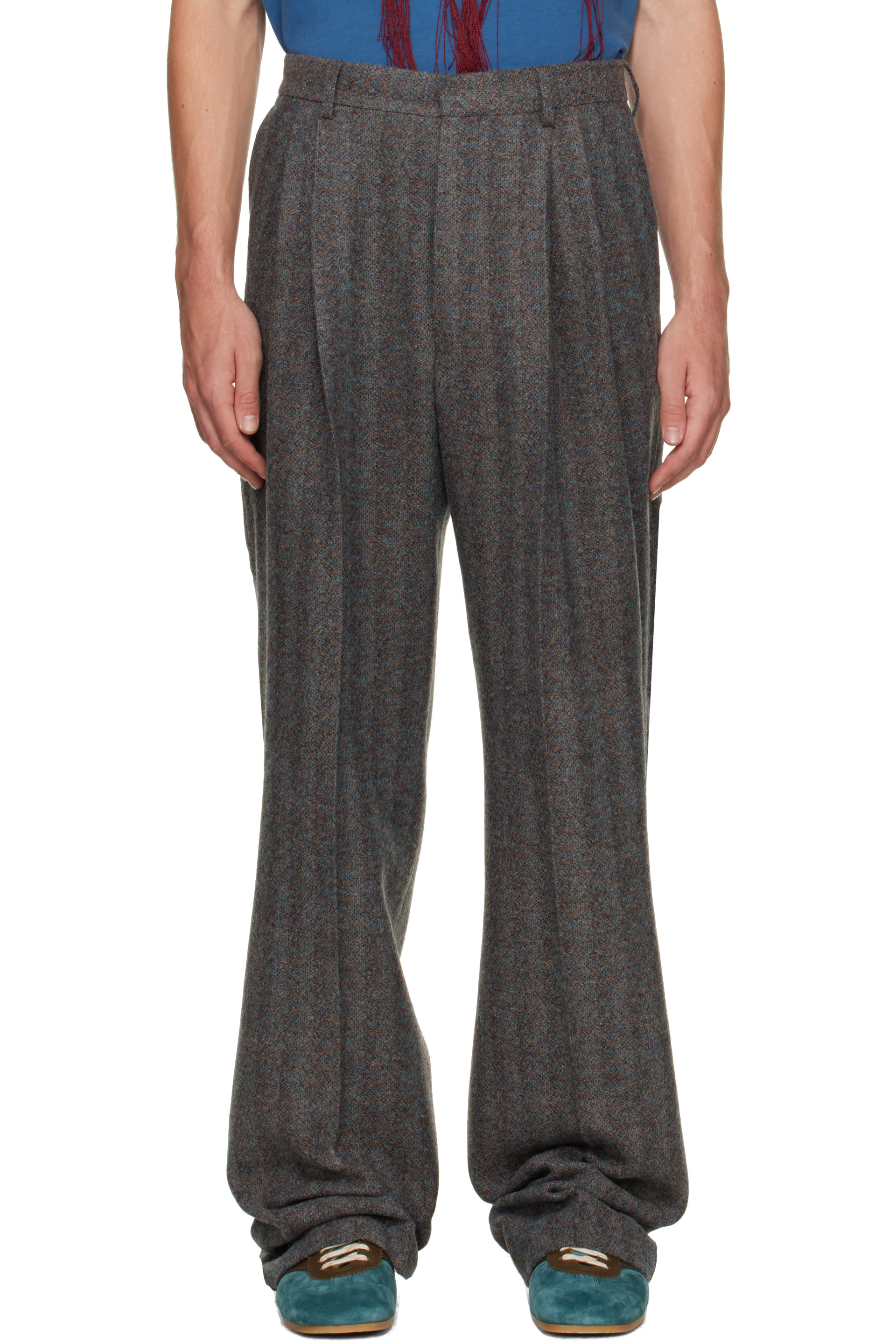 Dries Van Noten - Gray Straight-Leg Wool Trousers