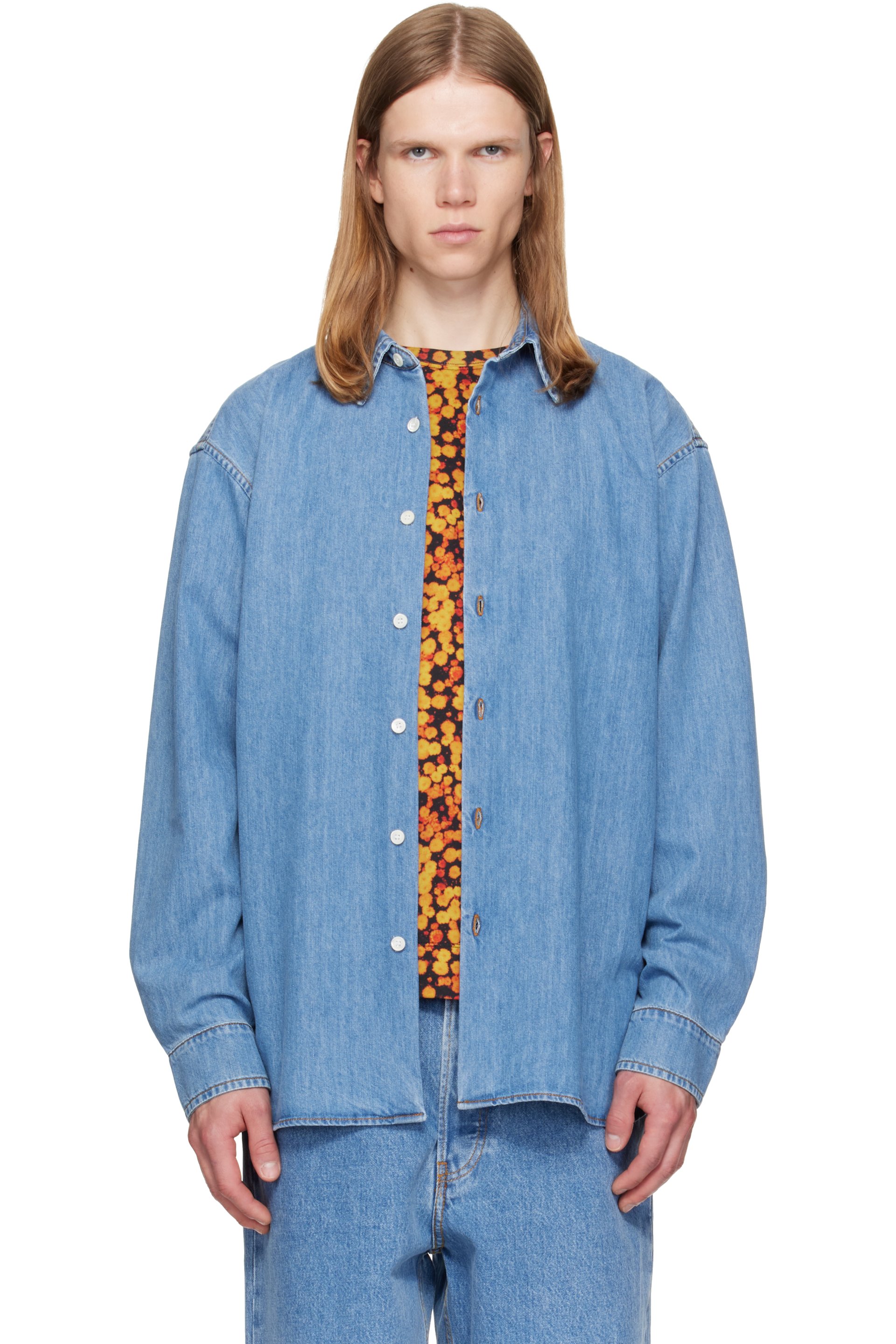 Dries Van Noten - Blue Loose Denim Shirt