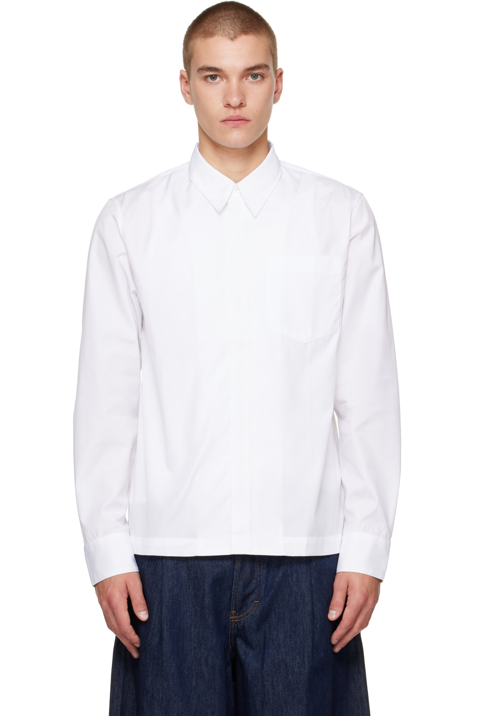 Dries Van Noten - 白色 Cotton Zip 衬衫