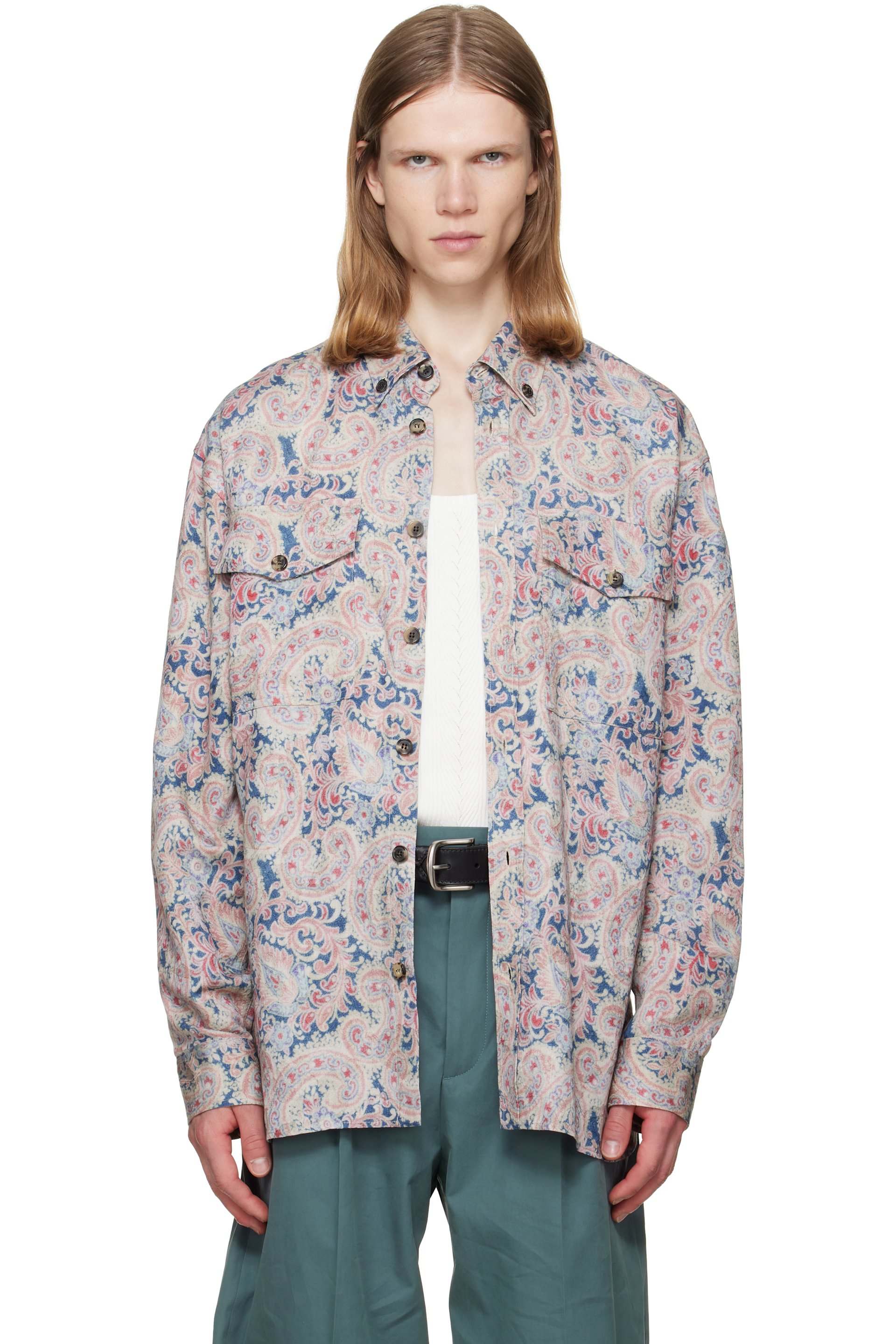 Dries Van Noten - Pink Loose Jacquard Shirt