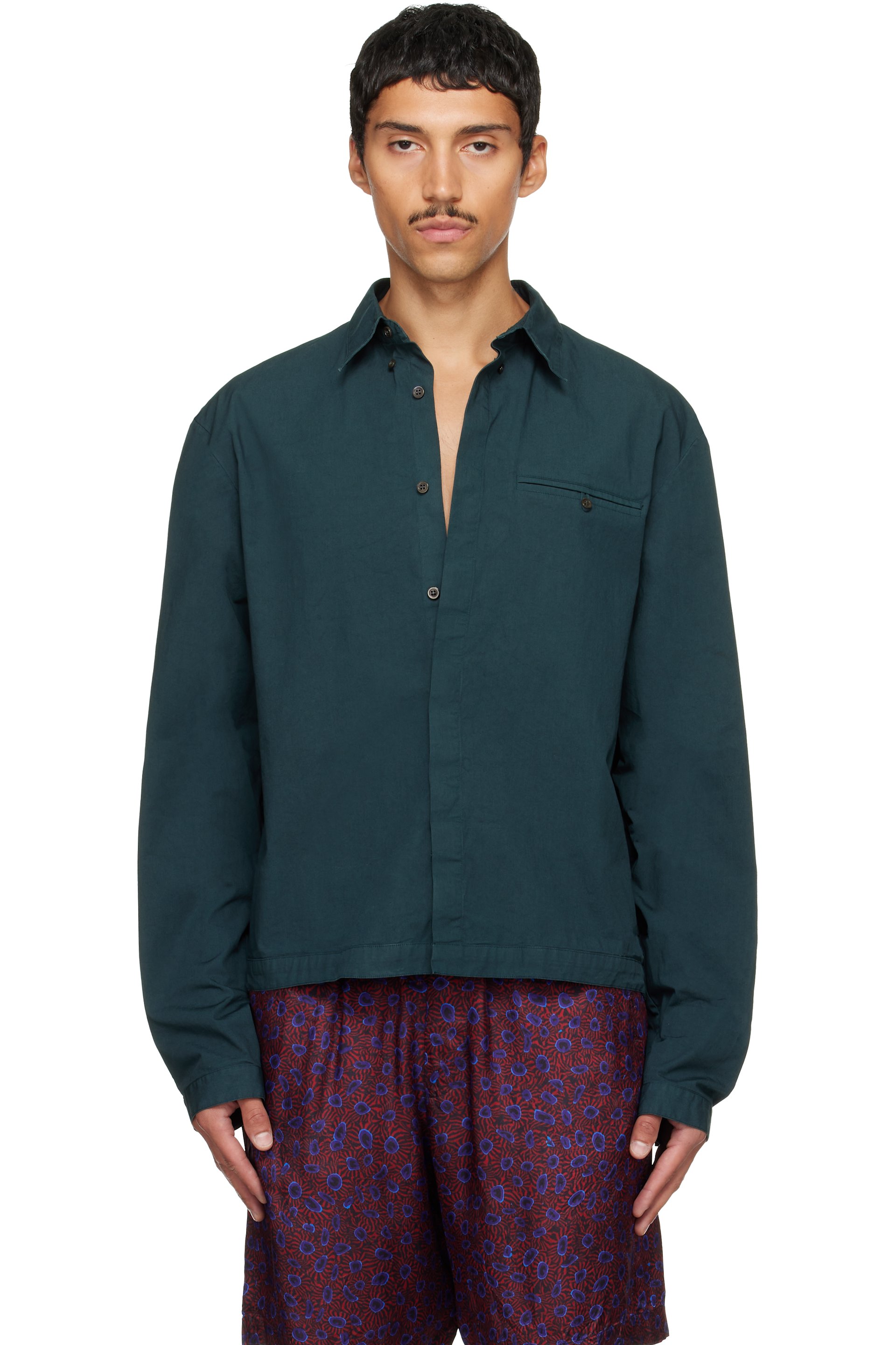 Dries Van Noten - Green Cotton Shirt