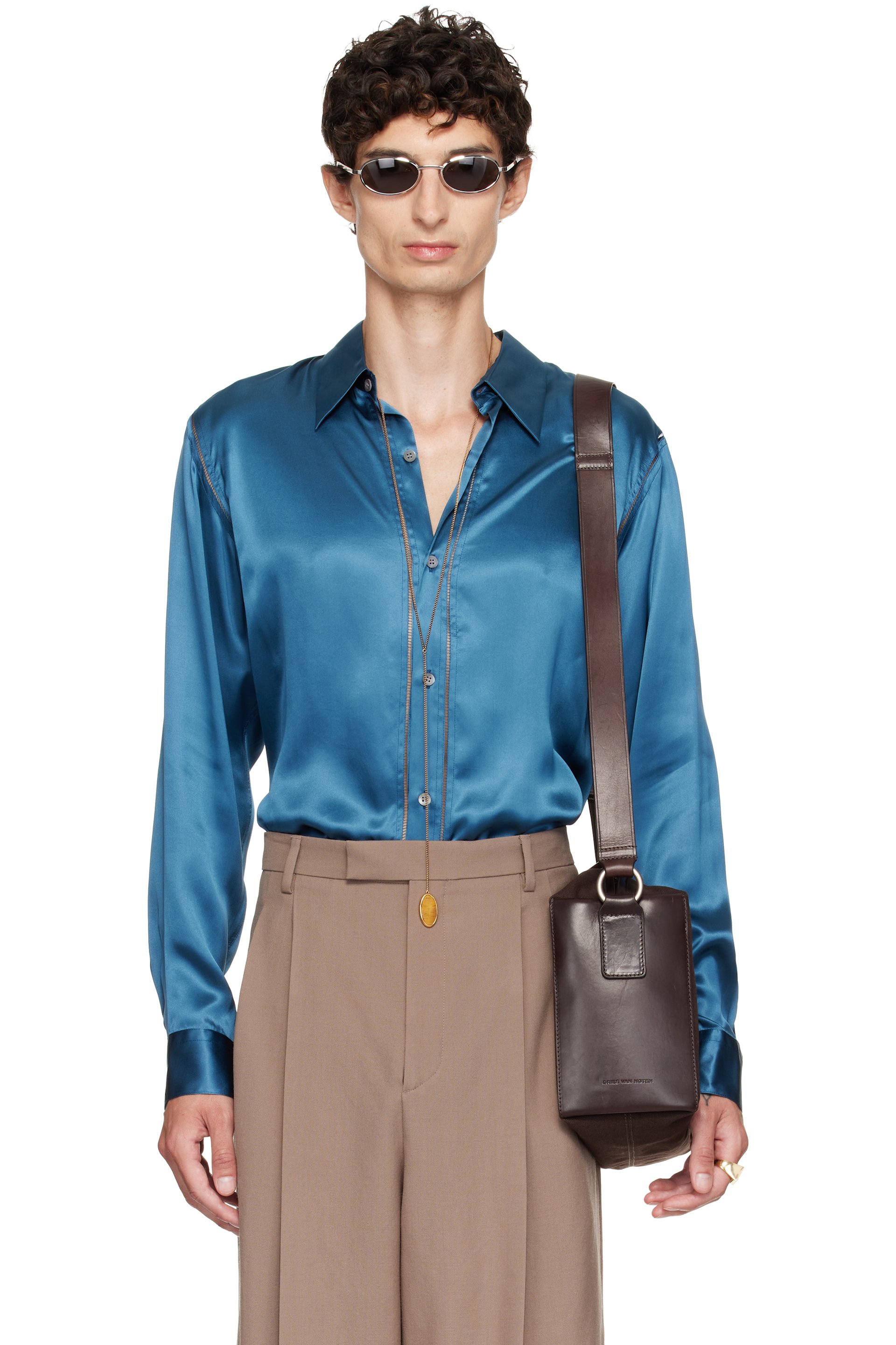 Dries Van Noten - Blue Silk Shirt