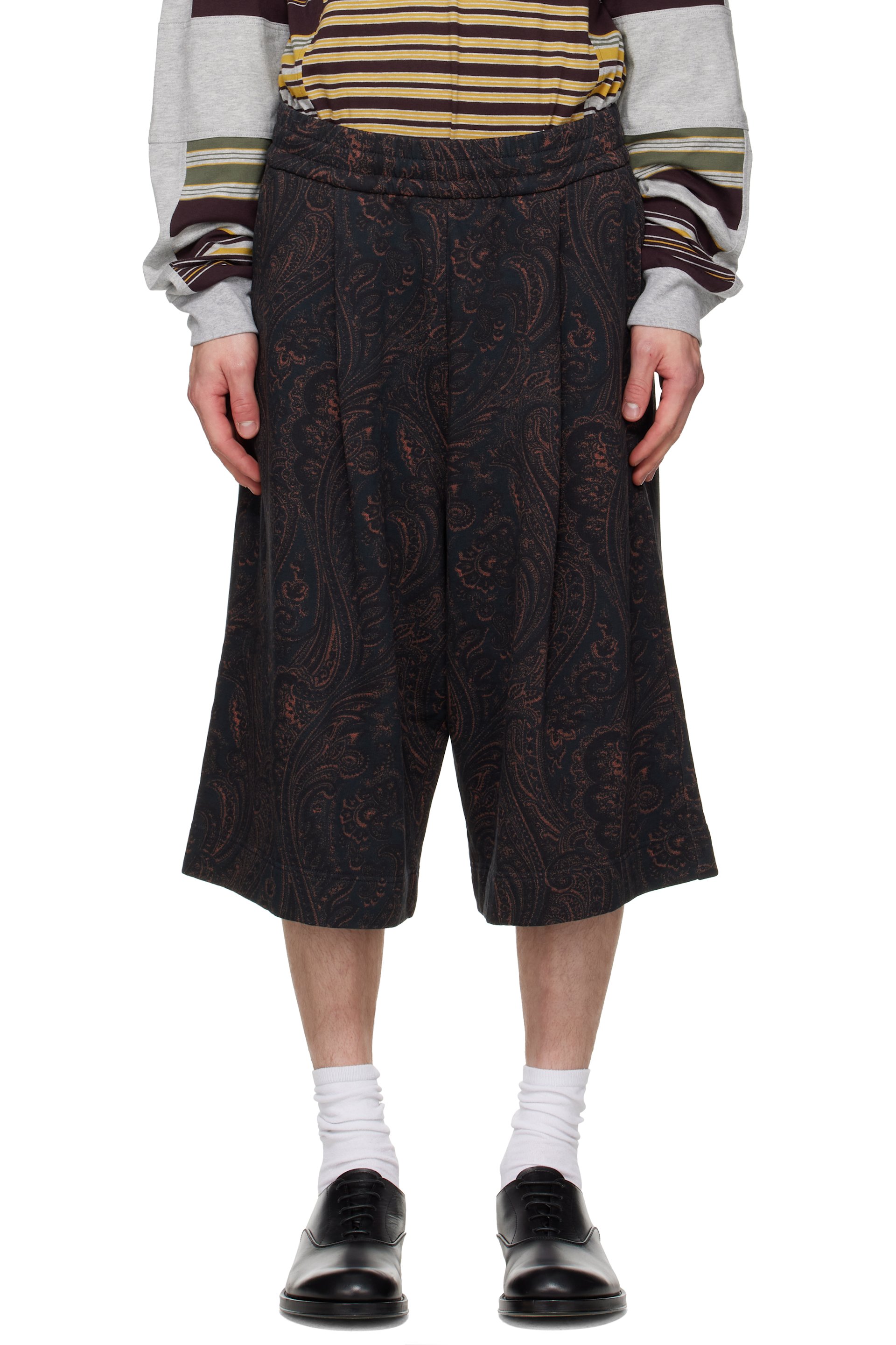 Dries Van Noten - Navy Paisley Shorts