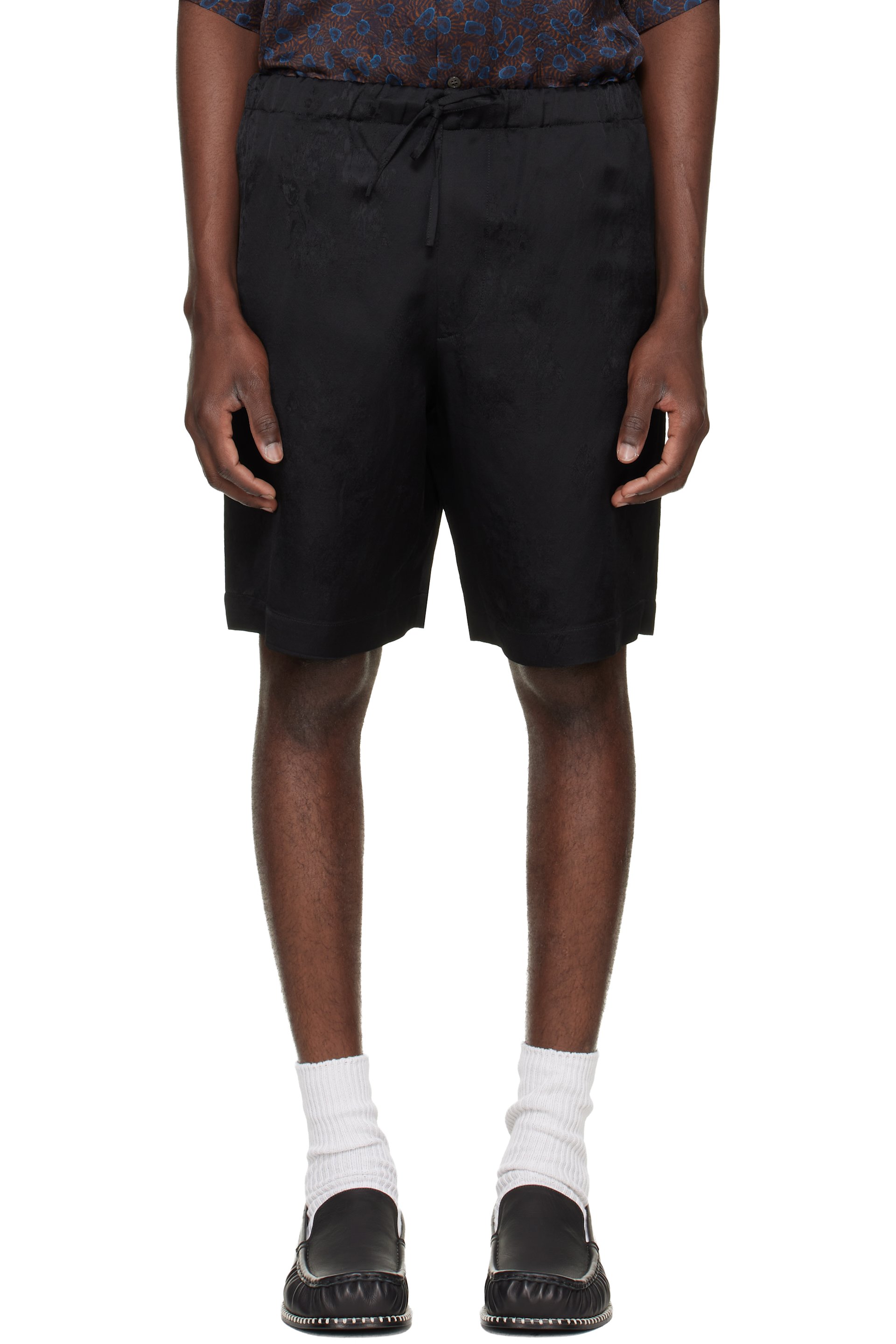 Dries Van Noten - Black Viscose Shorts