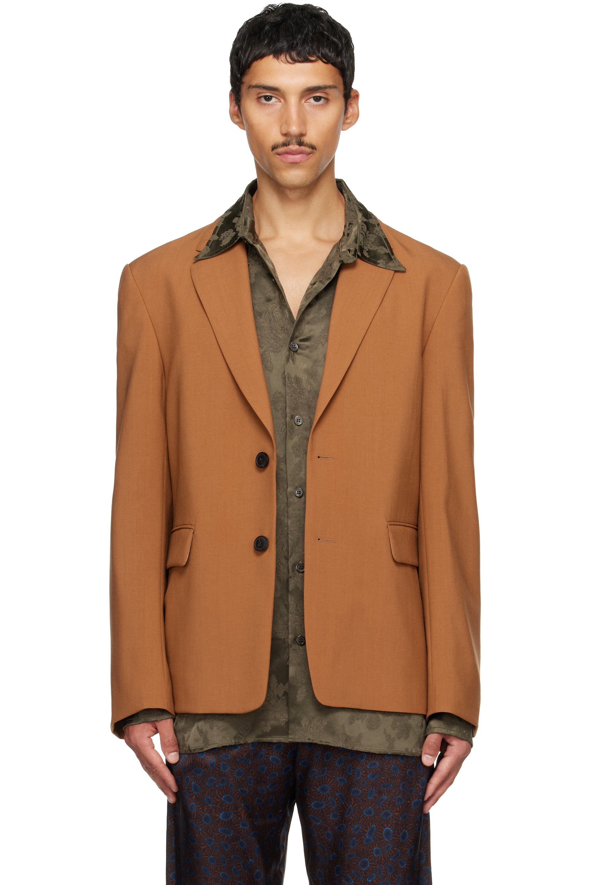Dries Van Noten - Tan Wool Blazer