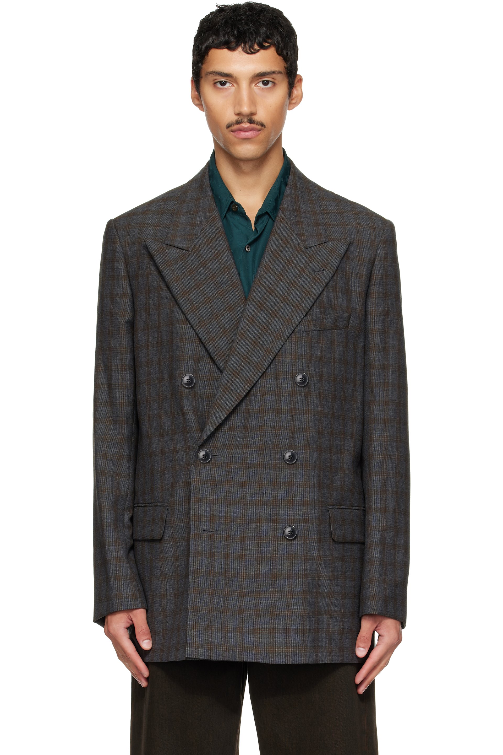 Dries Van Noten - Brown Oversized Wool Blazer