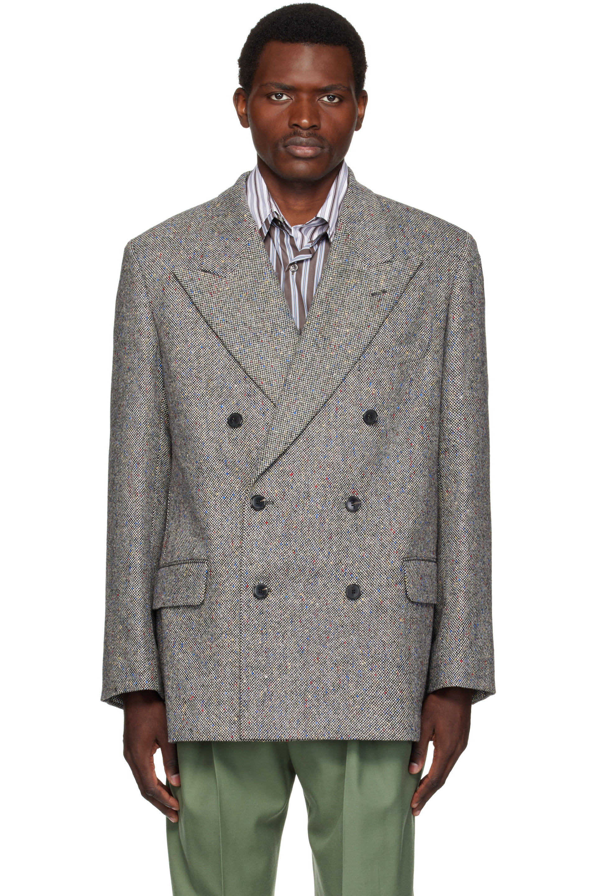 Dries Van Noten - Black & White Wool Blazer
