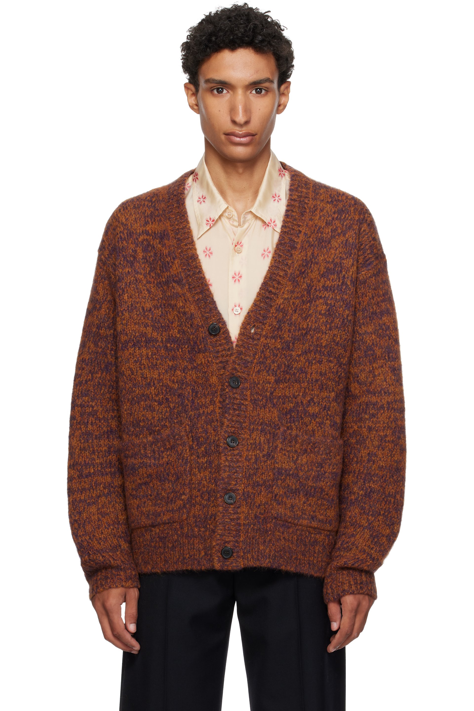 Dries Van Noten - Orange Alpaca Cardigan