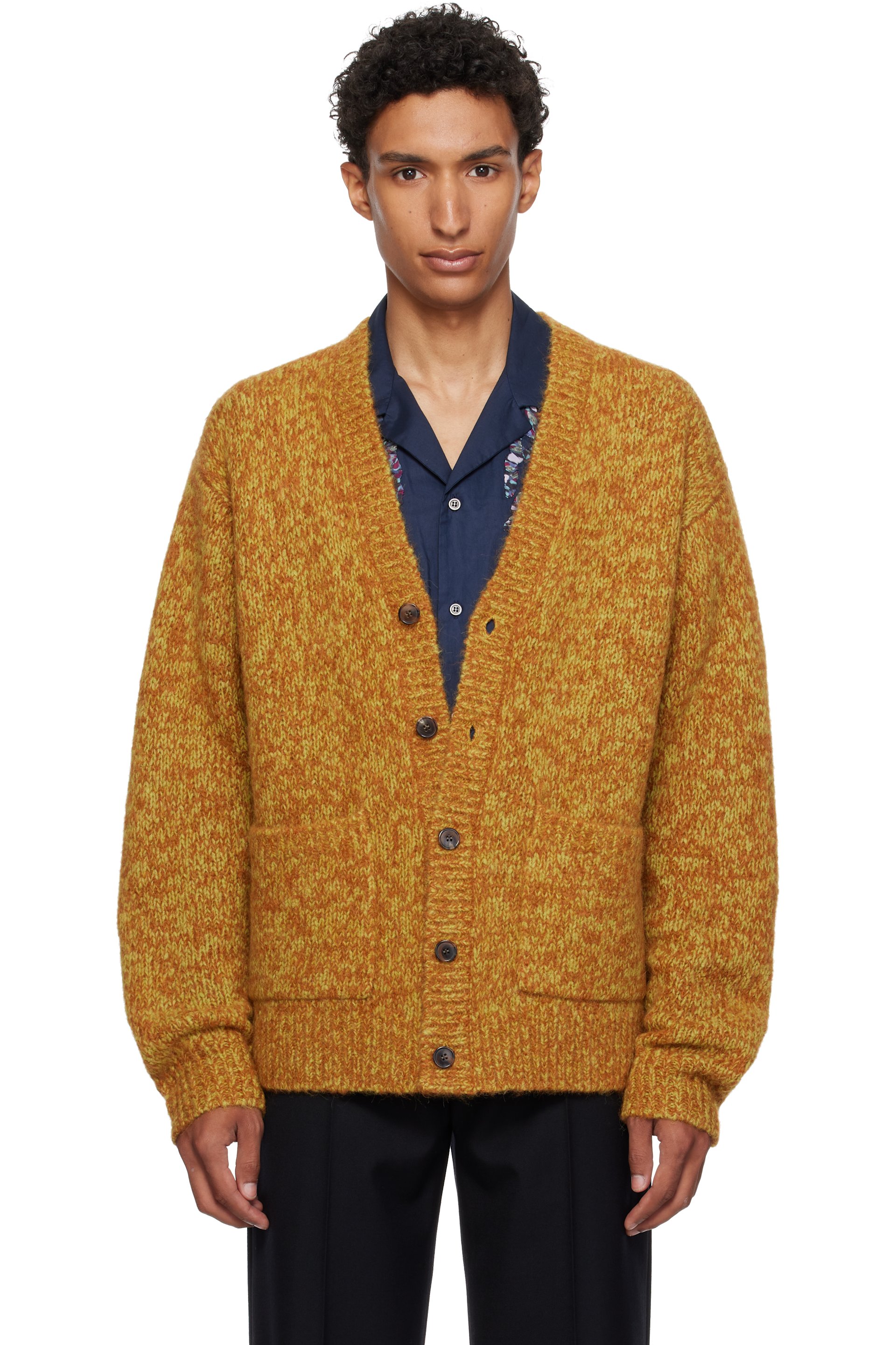 Dries Van Noten - Yellow Alpaca Cardigan