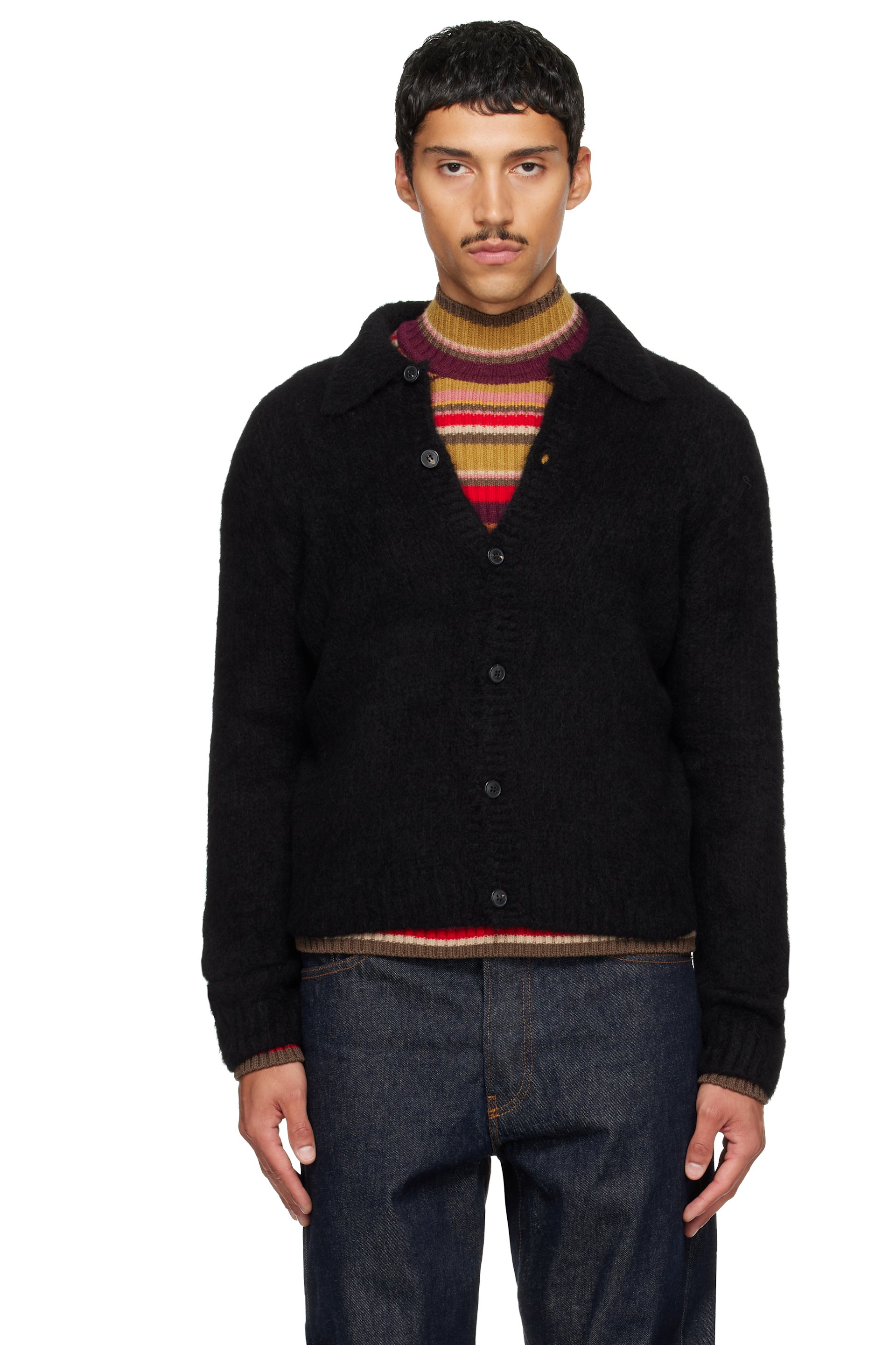 Dries Van Noten - Black Alpaca Cardigan