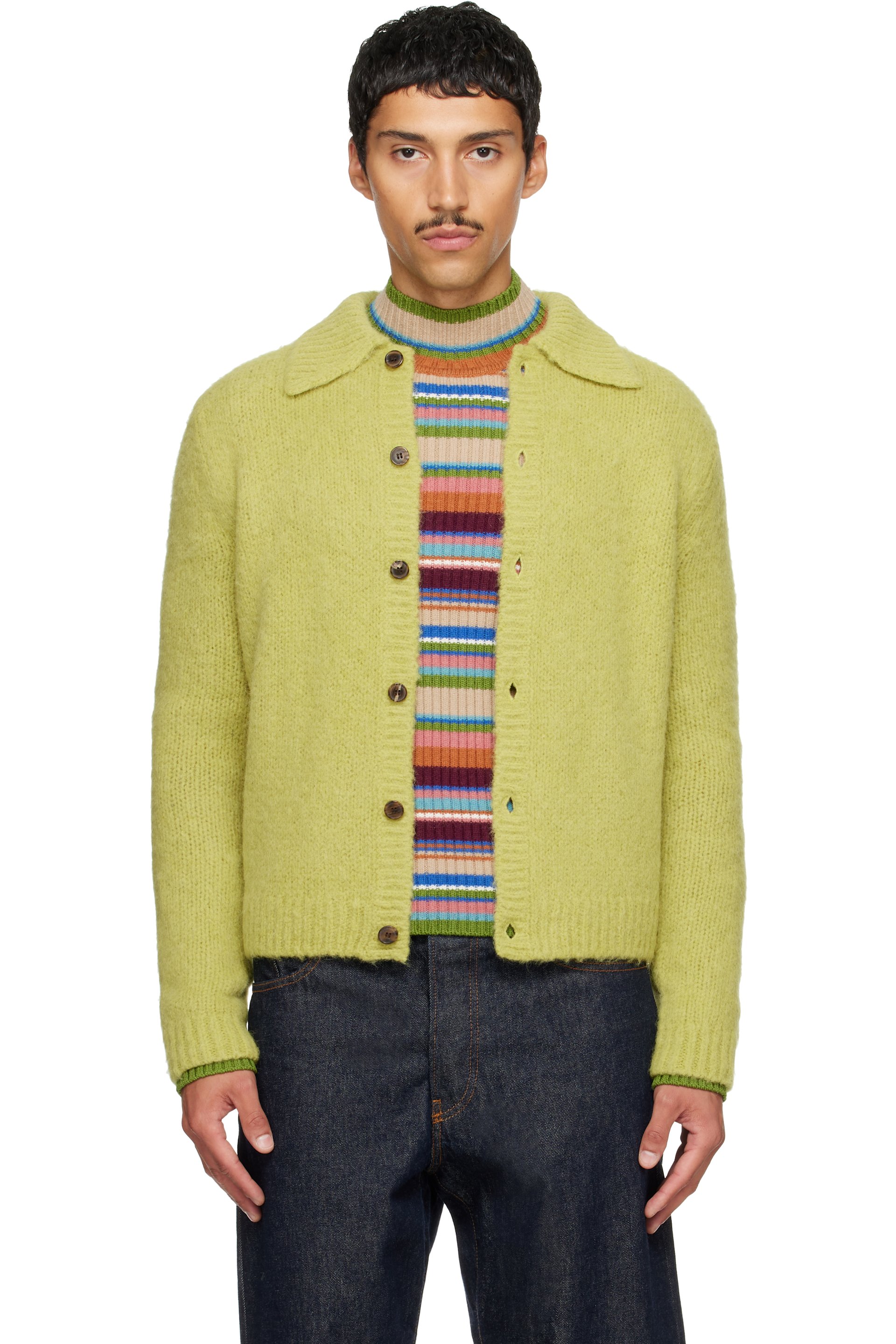 Dries Van Noten - Green Alpaca Cardigan