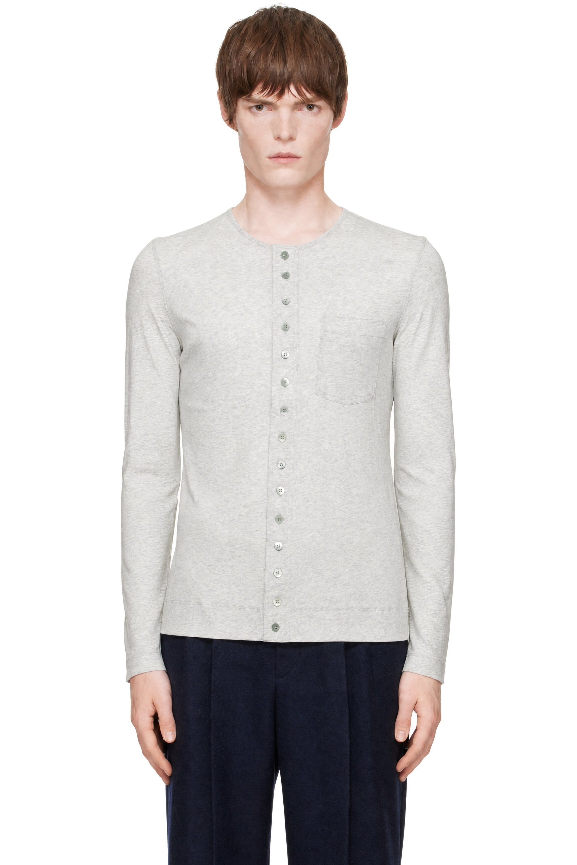 Dries Van Noten - Gray Fitted Jersey Cardigan
