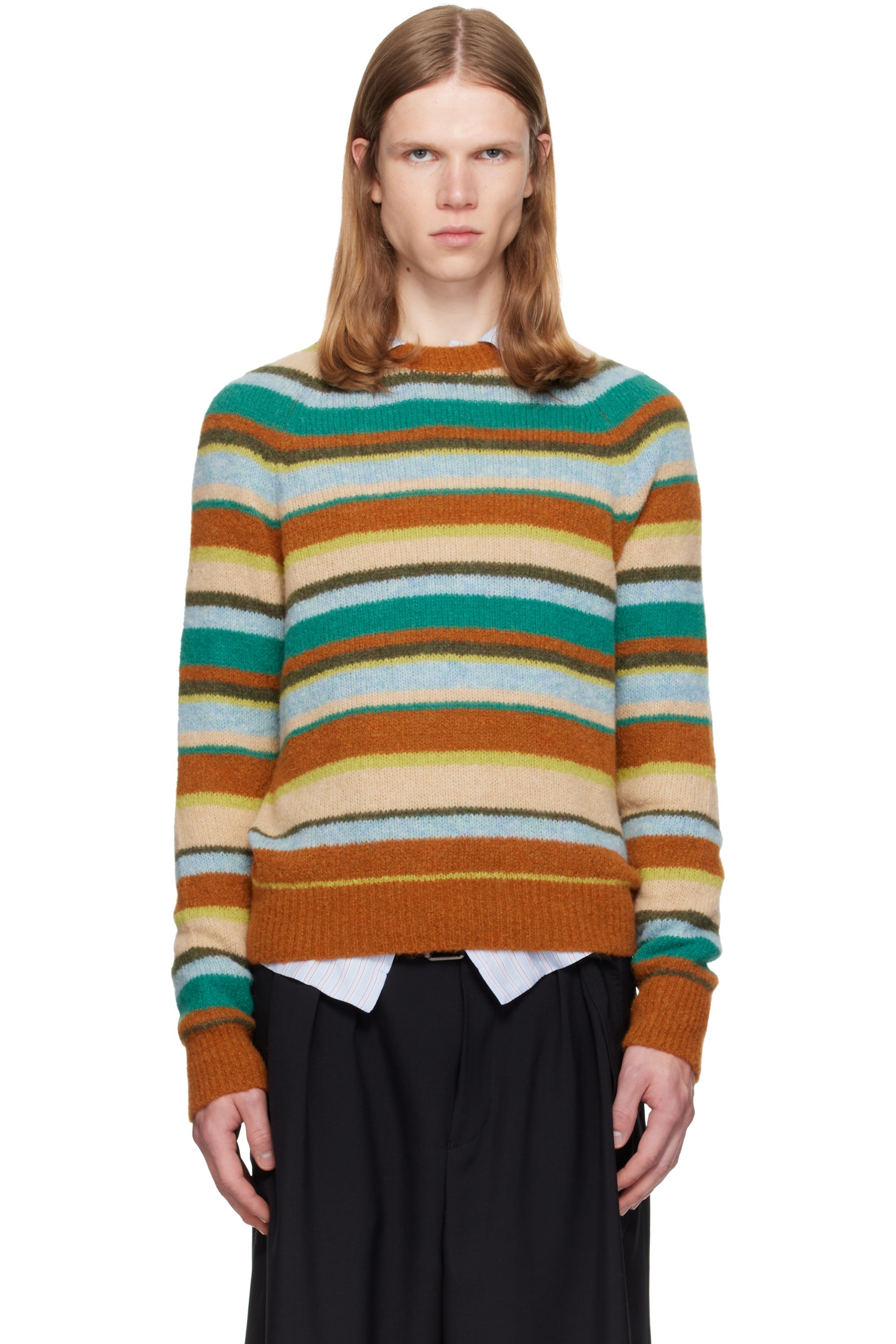 Dries Van Noten - Multicolor Striped Alpaca Knit Sweater