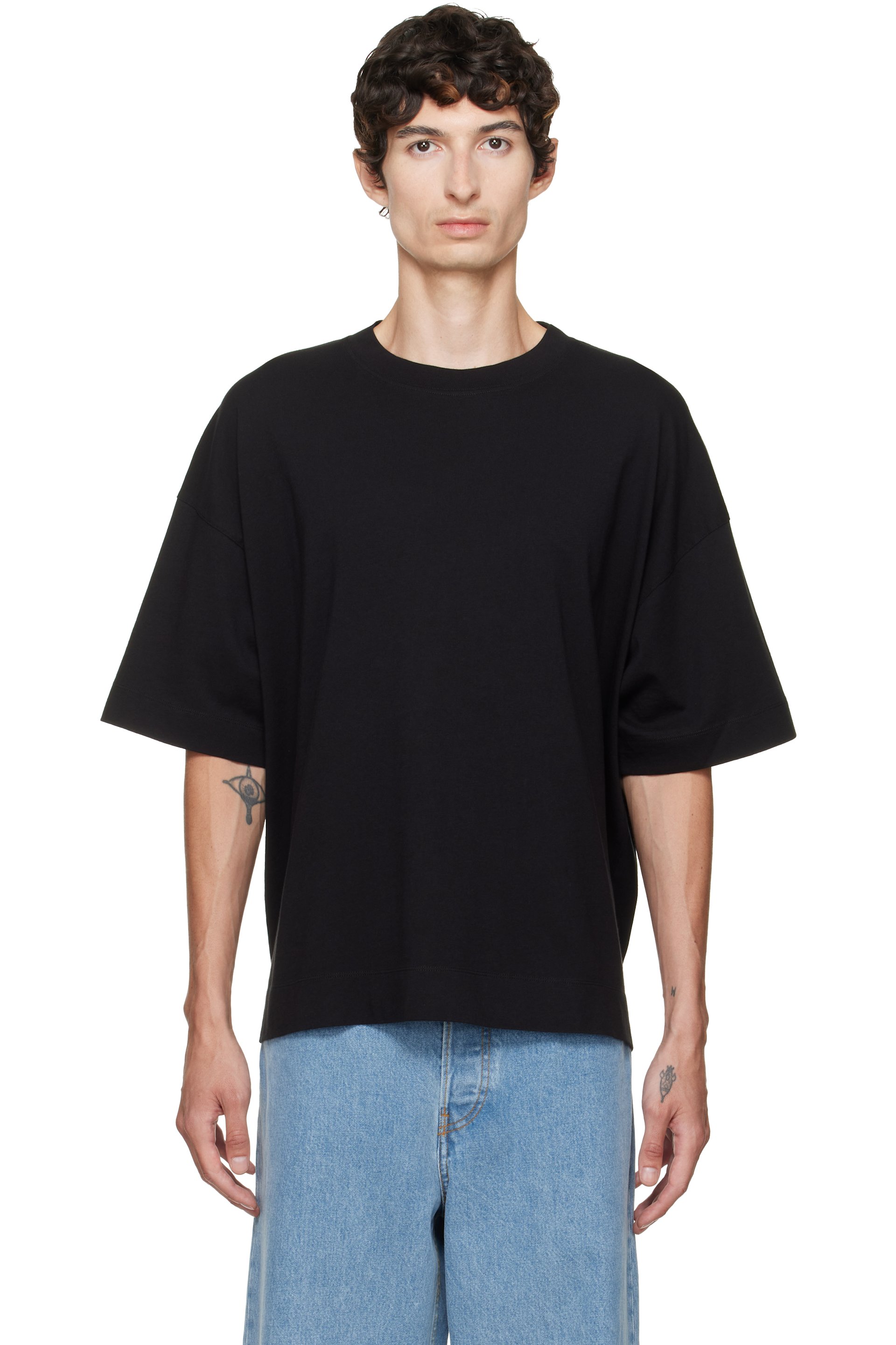 Dries Van Noten - Black Dropped Shoulder T-shirt
