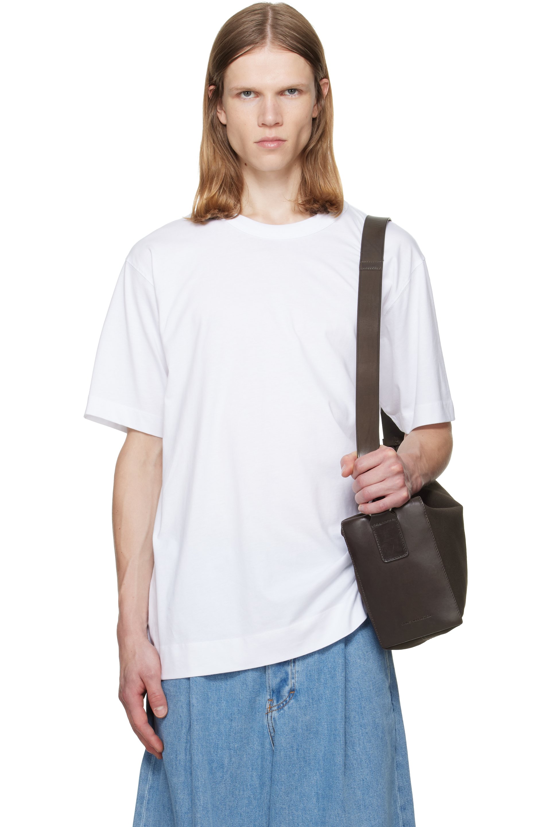 Dries Van Noten - T-shirt blanc en coton à coupe classique