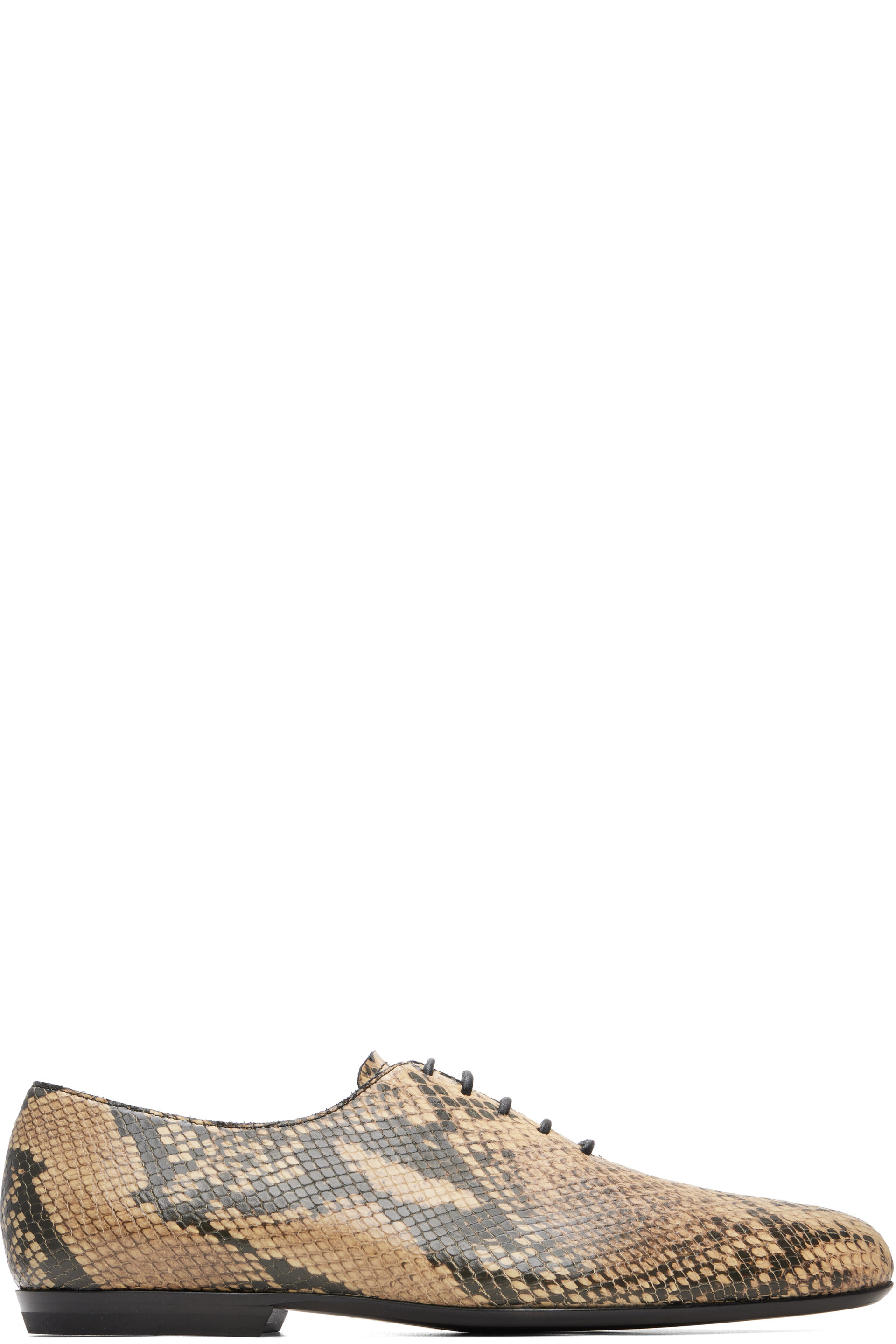 Dries Van Noten - Beige Leather Oxfords
