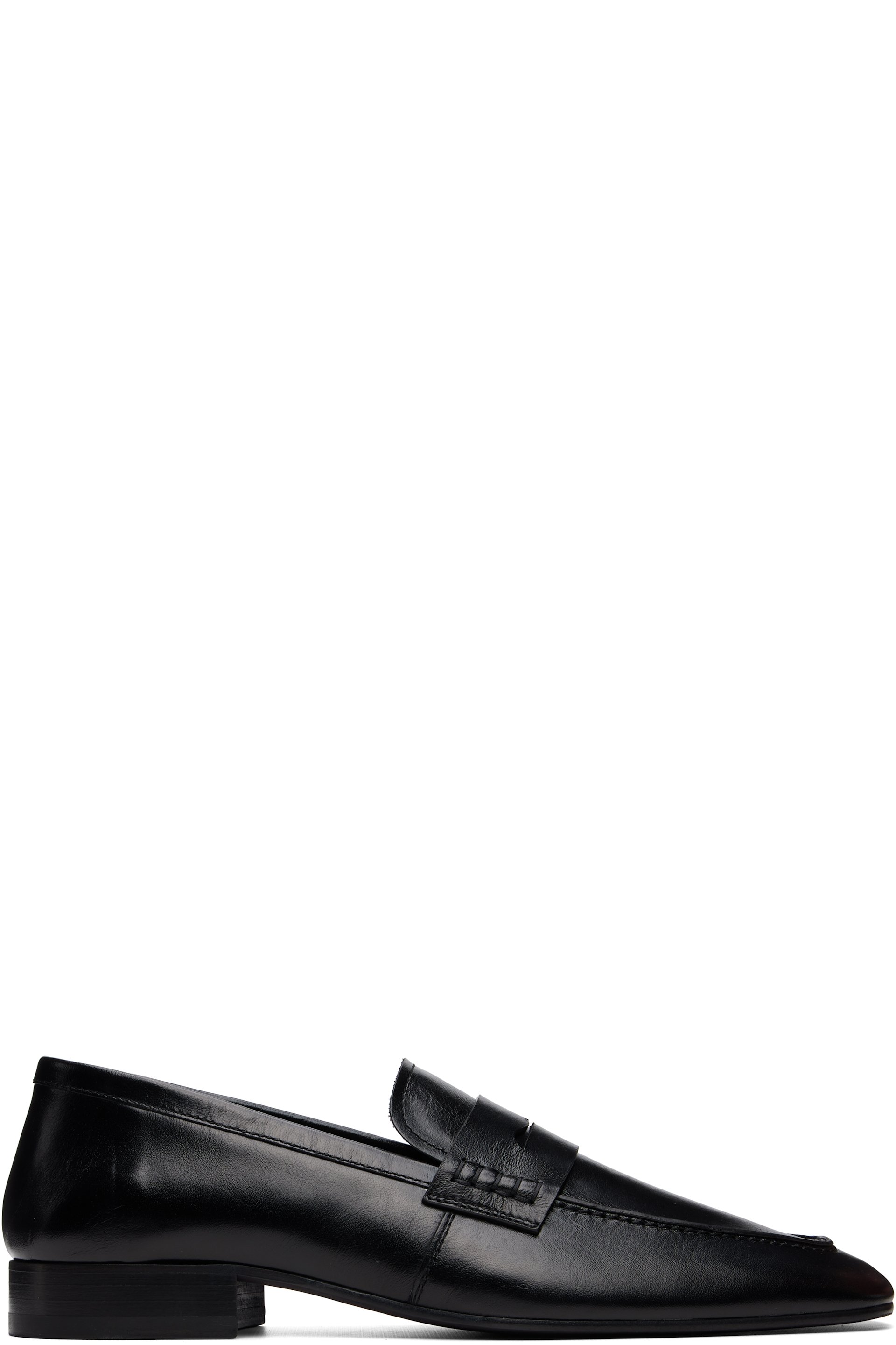 Dries Van Noten - Black Leather Loafers