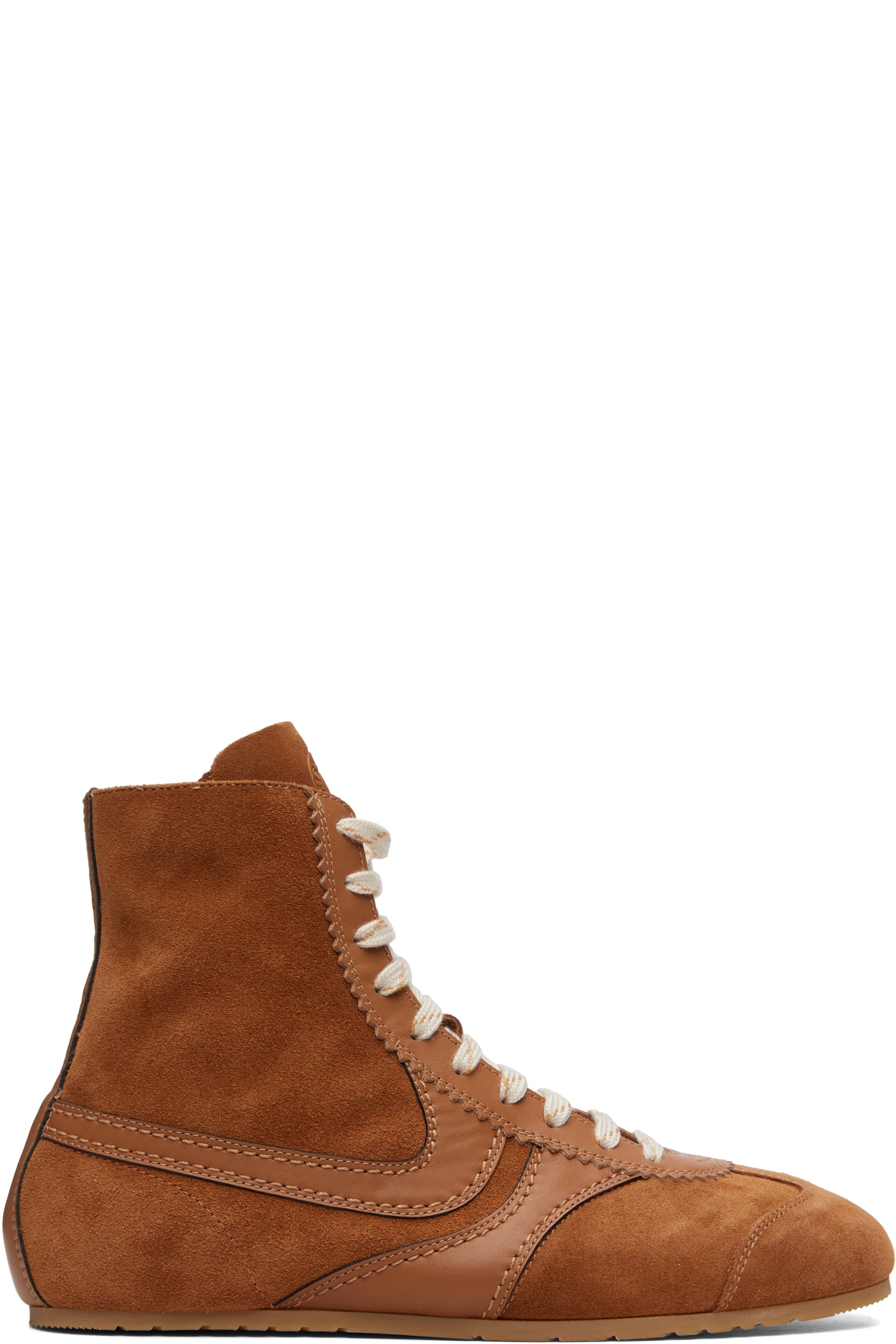 Dries Van Noten - Baskets brun clair en suède