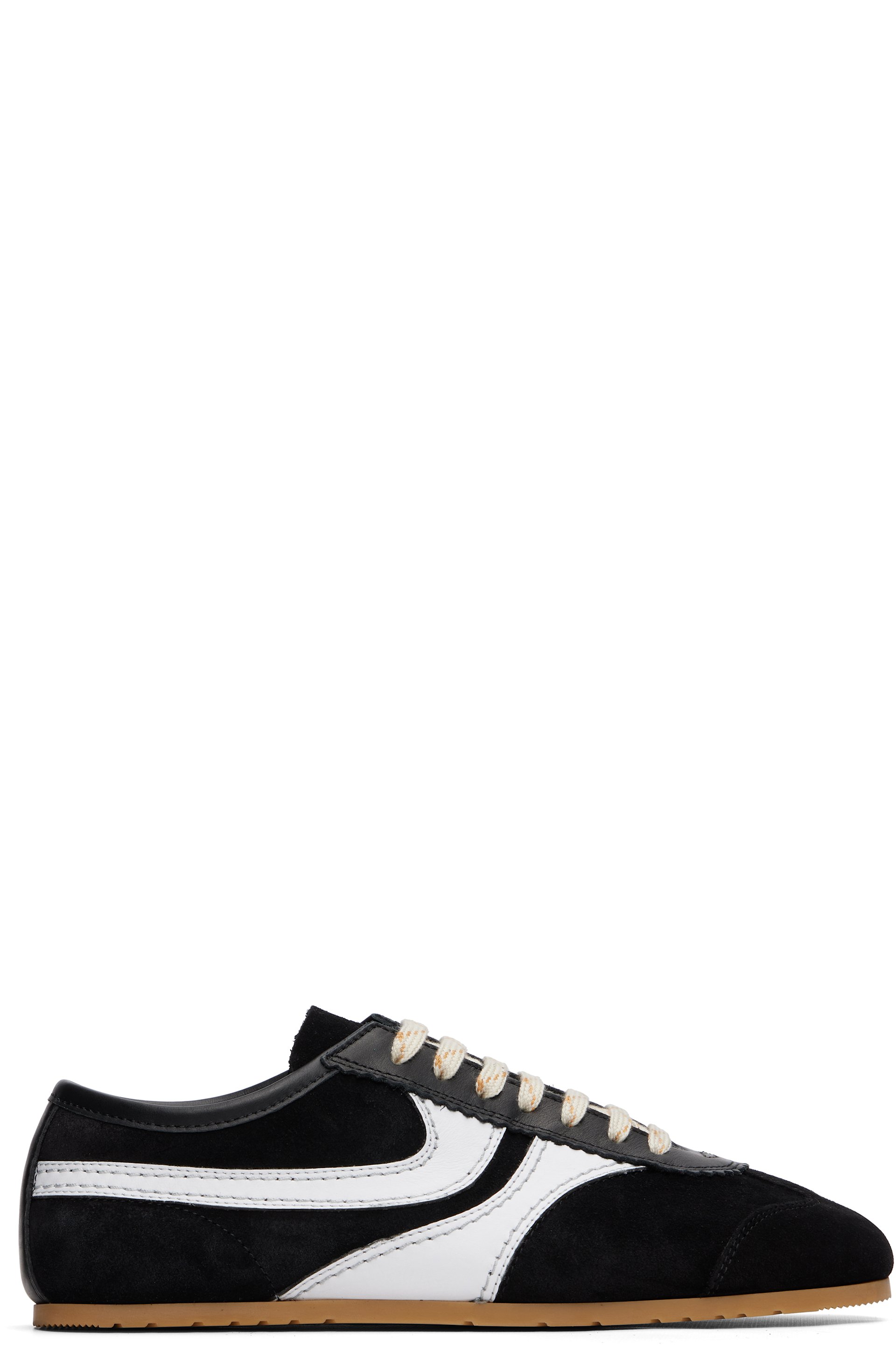 Dries Van Noten - Black & White Suede Sneakers