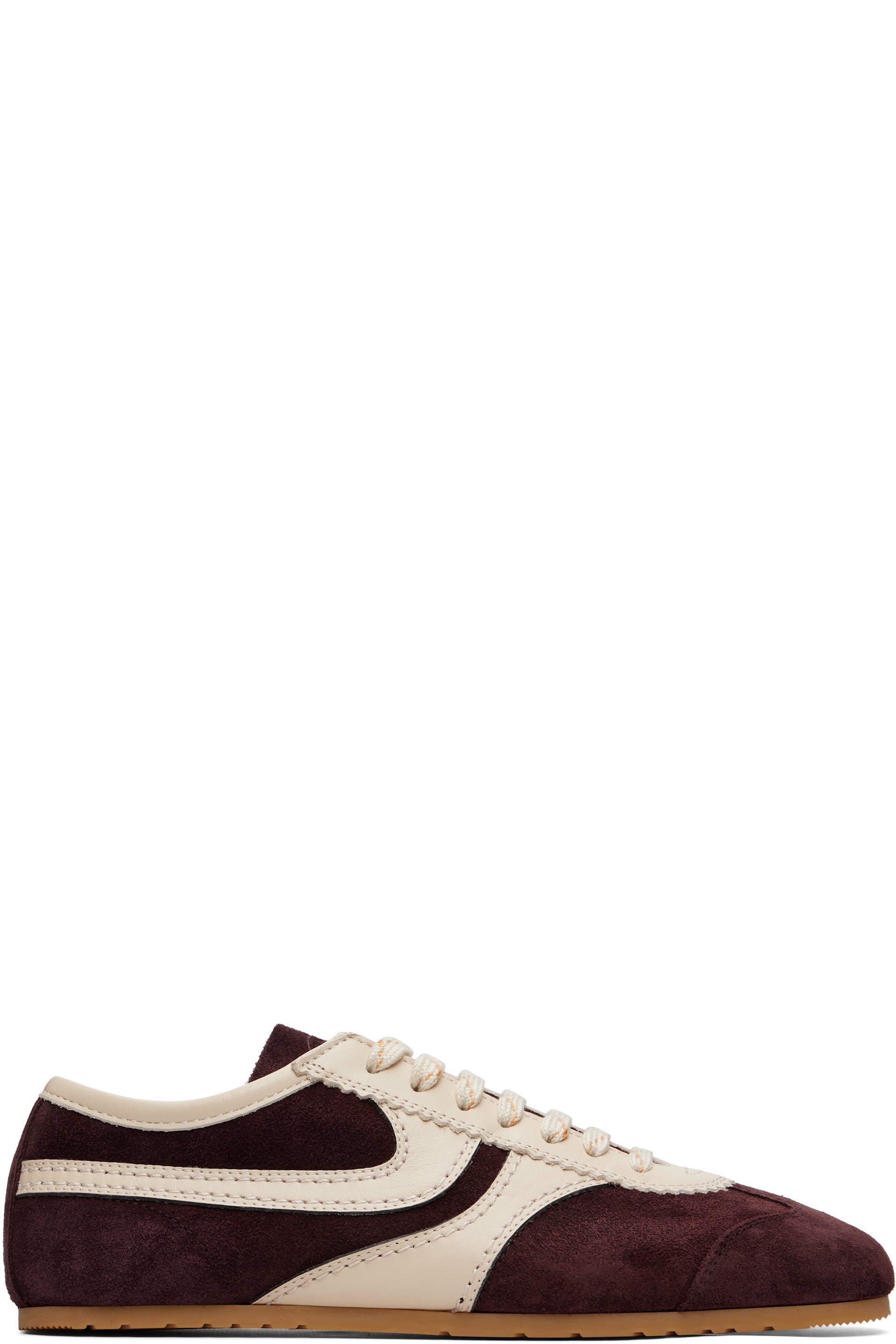 Dries Van Noten - Burgundy Suede Sneakers