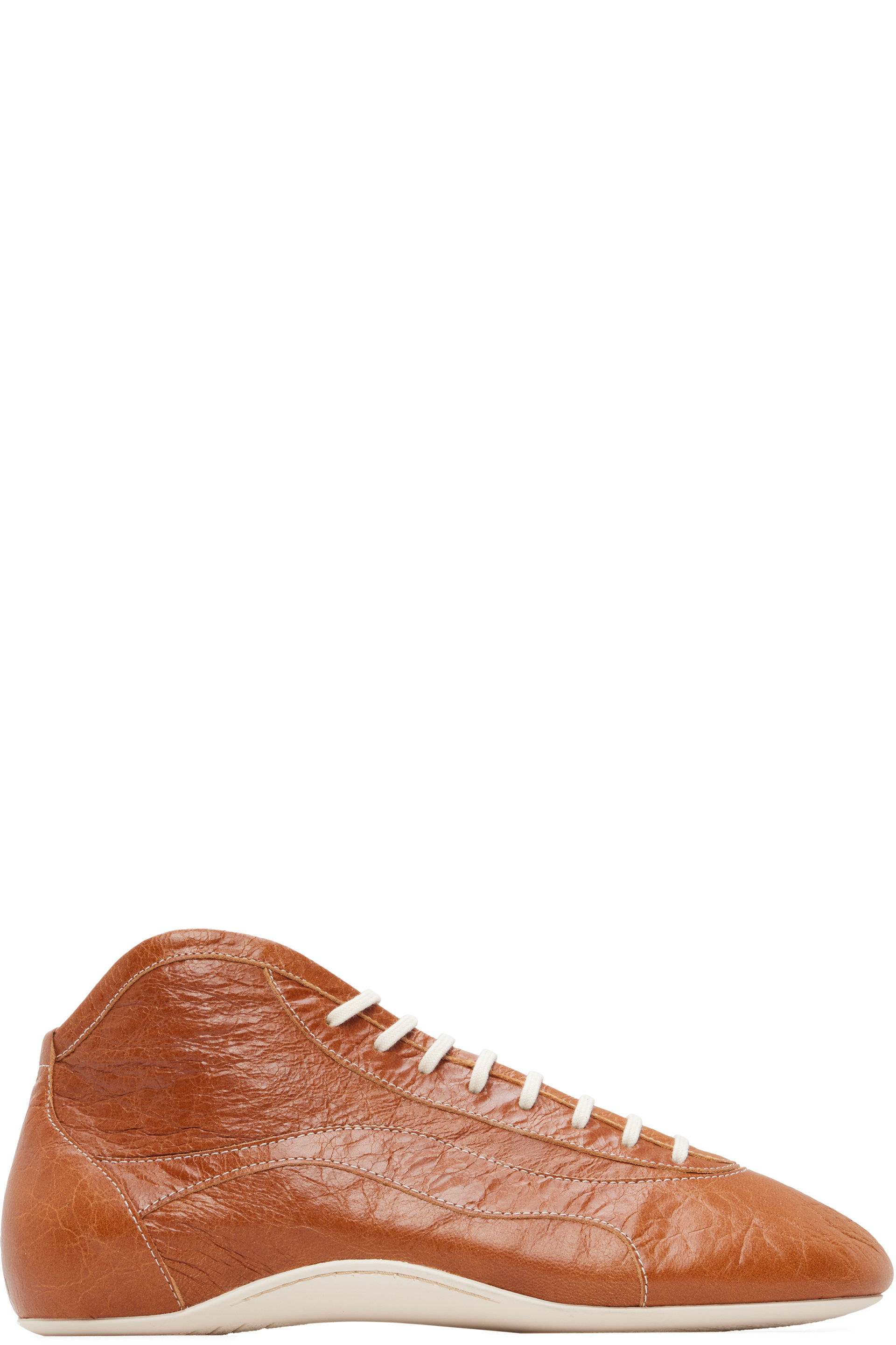 Dries Van Noten - Tan Leather Ballerina Sneakers