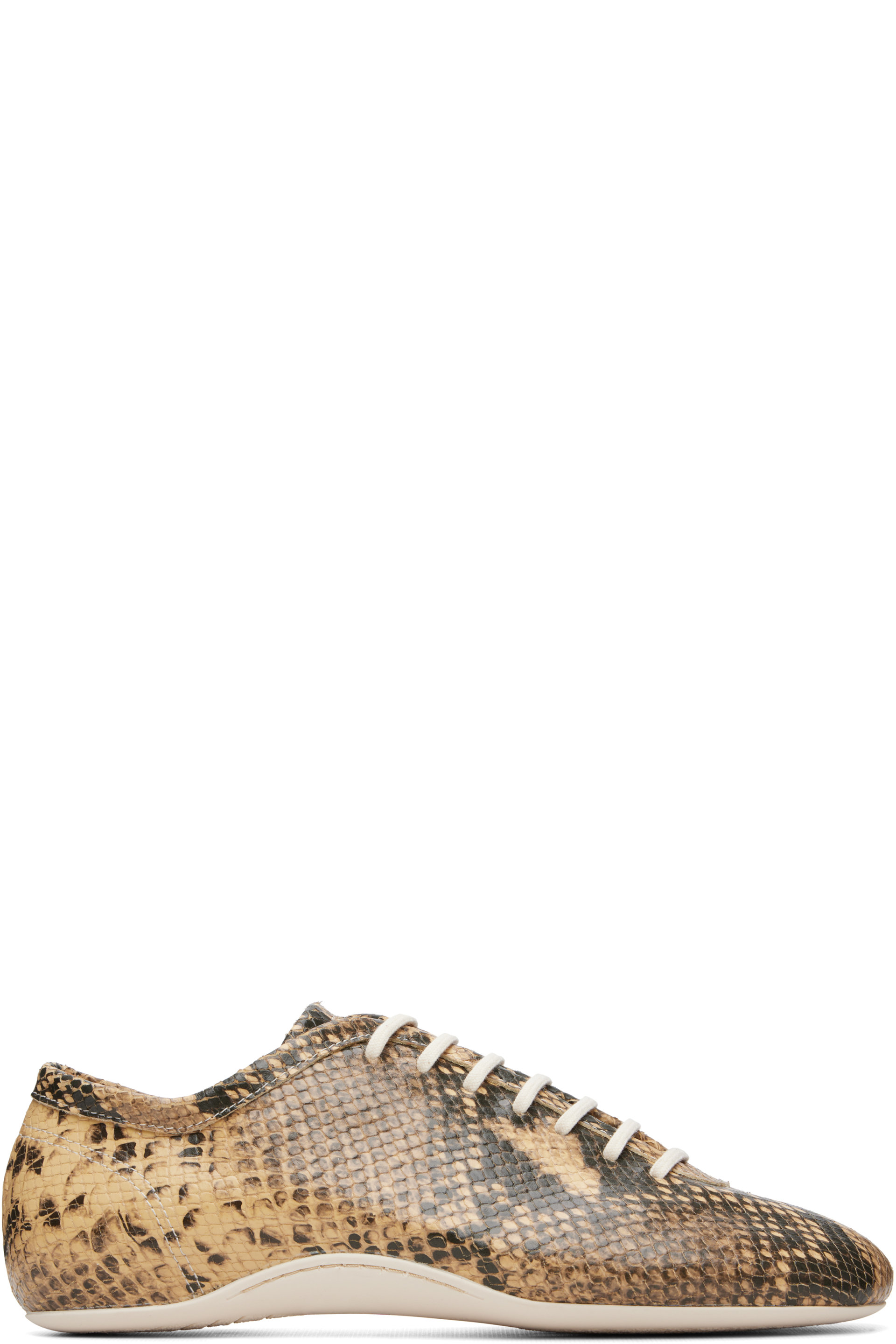 Dries Van Noten - Beige Leather Ballerina Sneakers