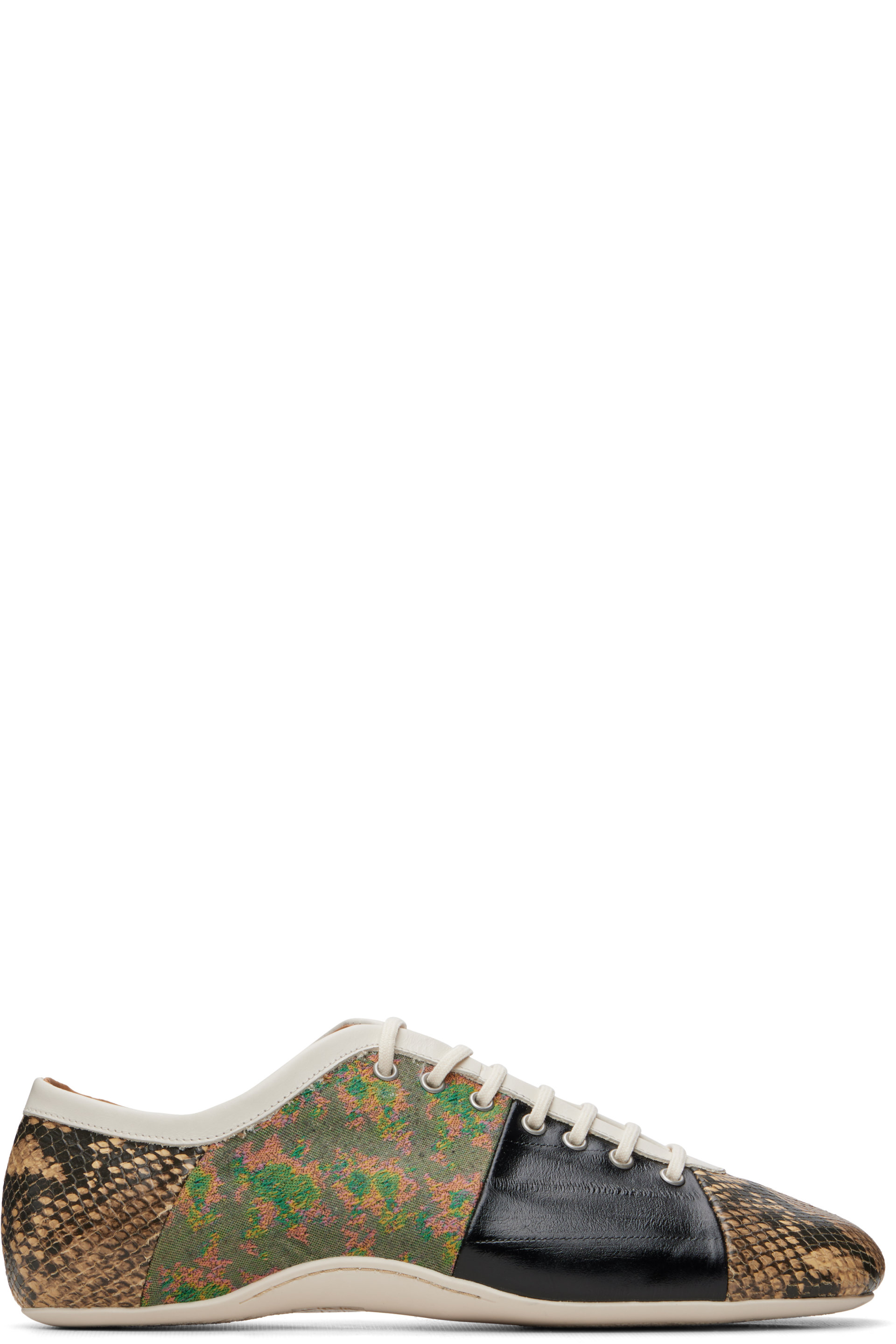 Dries Van Noten - Beige & Brown Patchwork Ballerina Sneakers