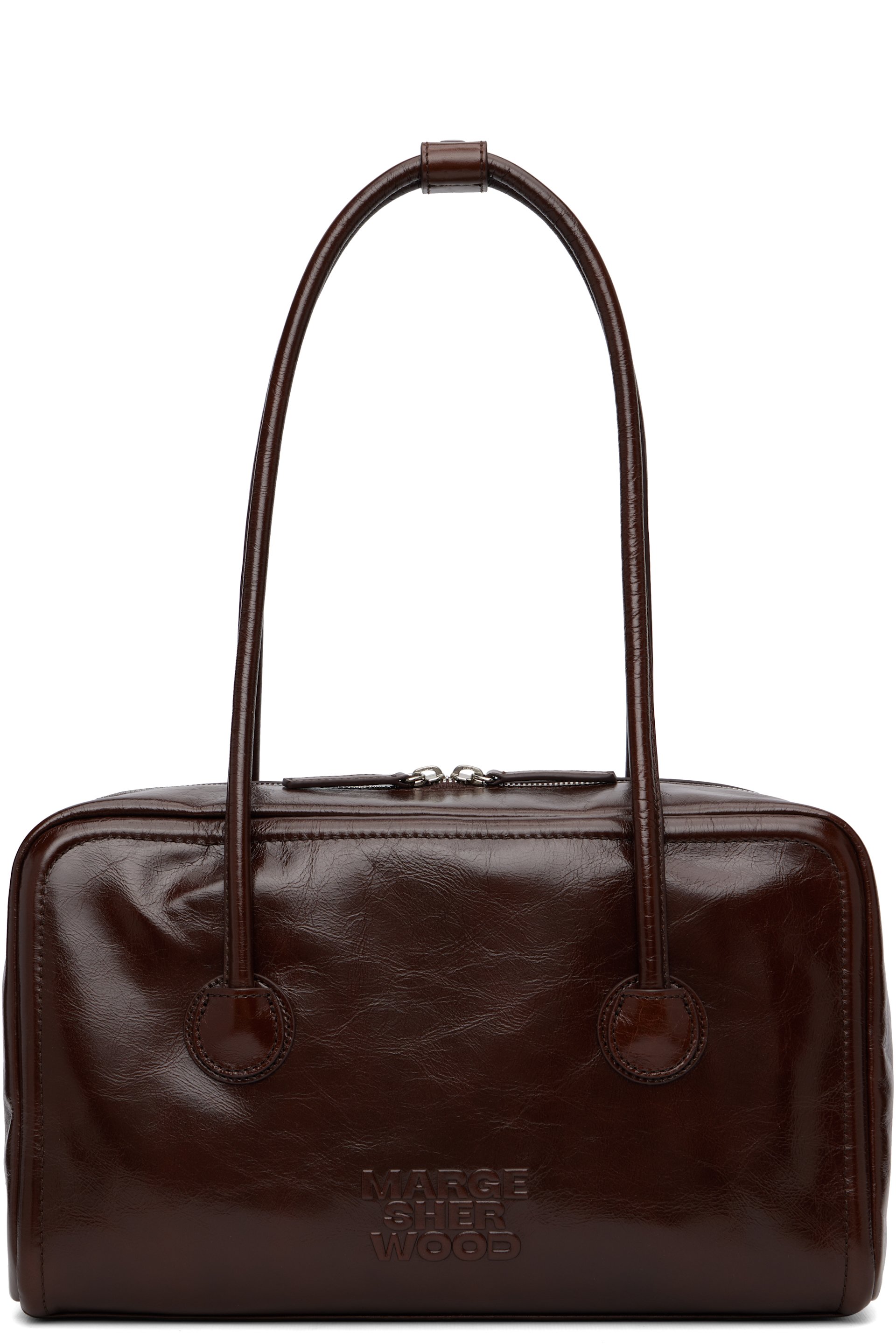 MARGESHERWOOD - Sac Boston brun en cuir souple
