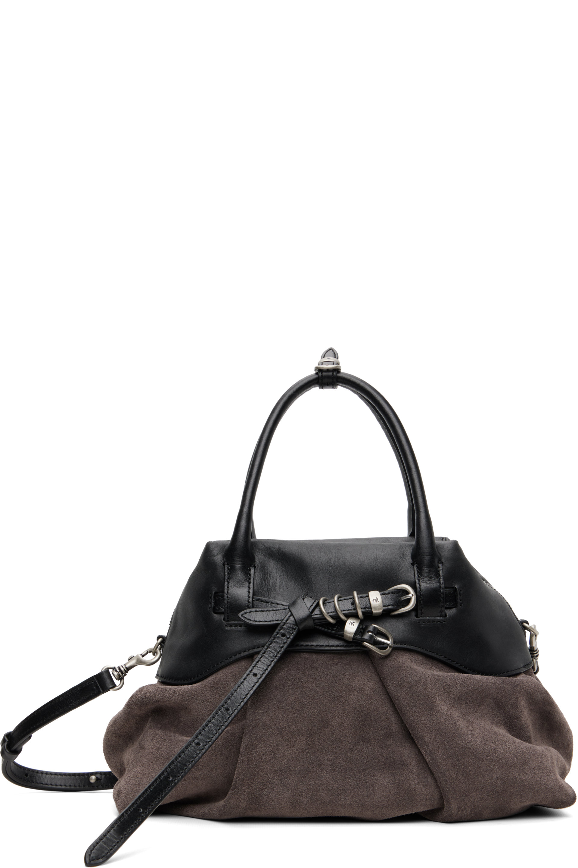 MARGESHERWOOD - Black & Suede Soft 'Grandma' Layered Mini Bag