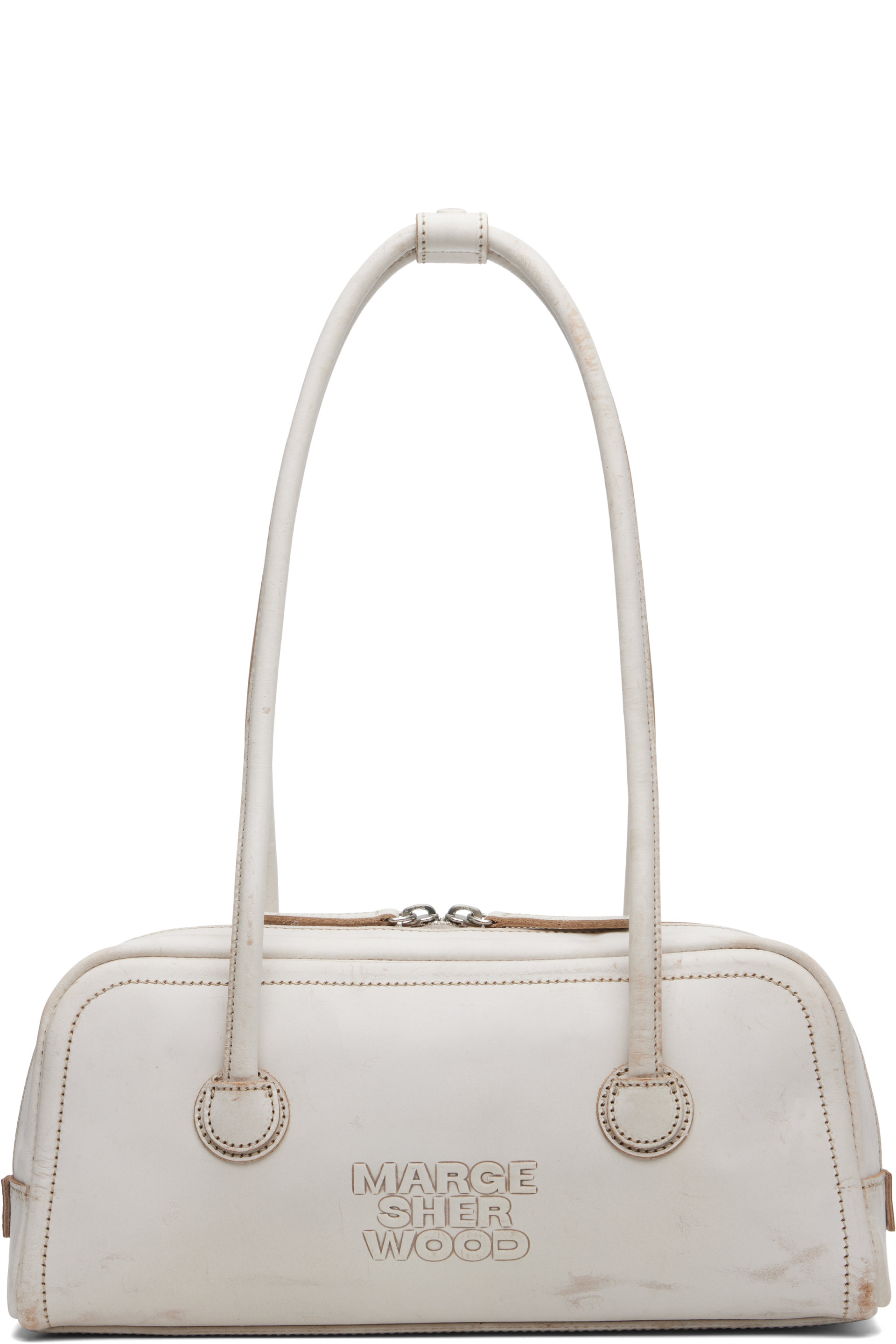MARGESHERWOOD - White Soft Boston EW Bag