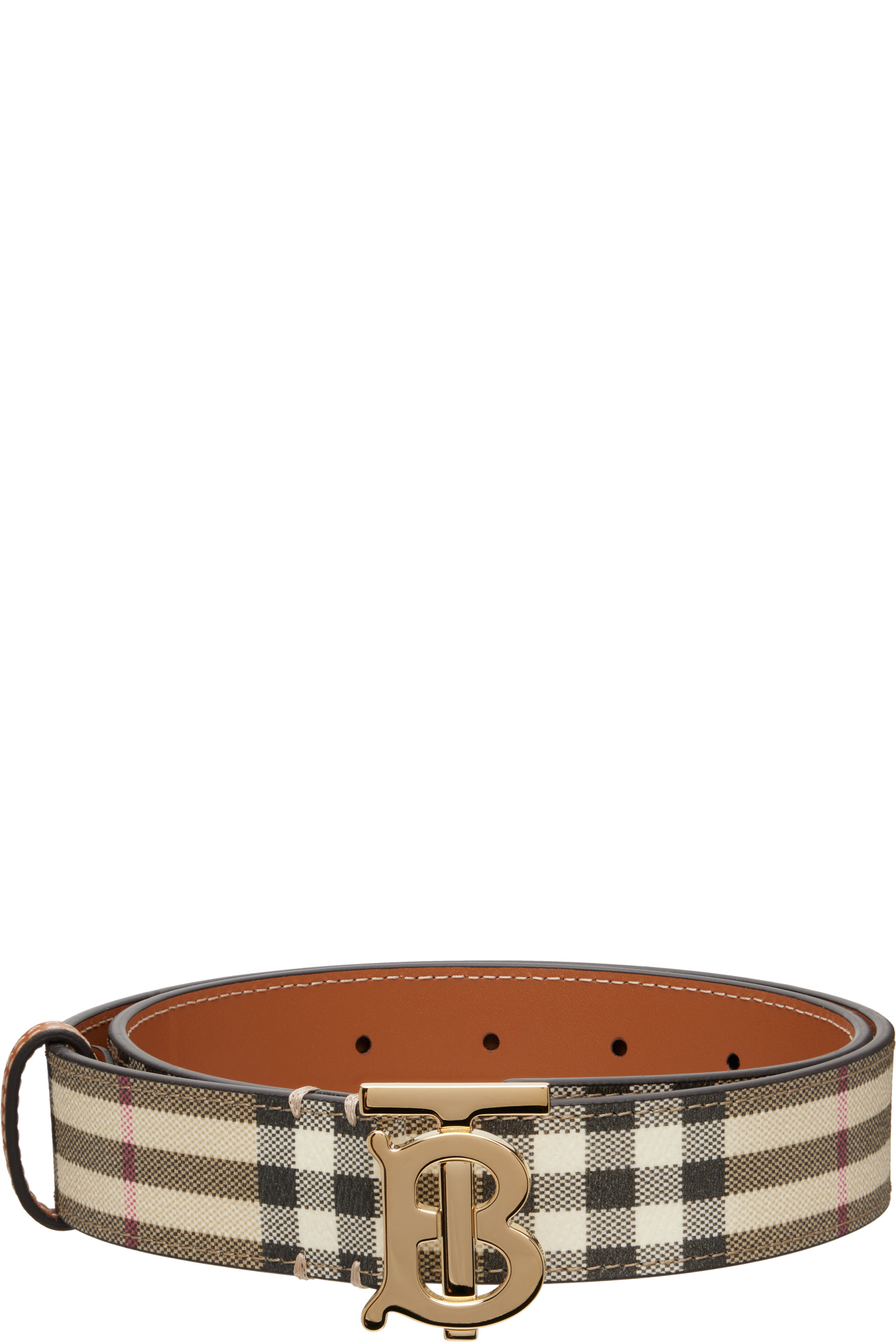 Burberry - Beige Check TB Belt