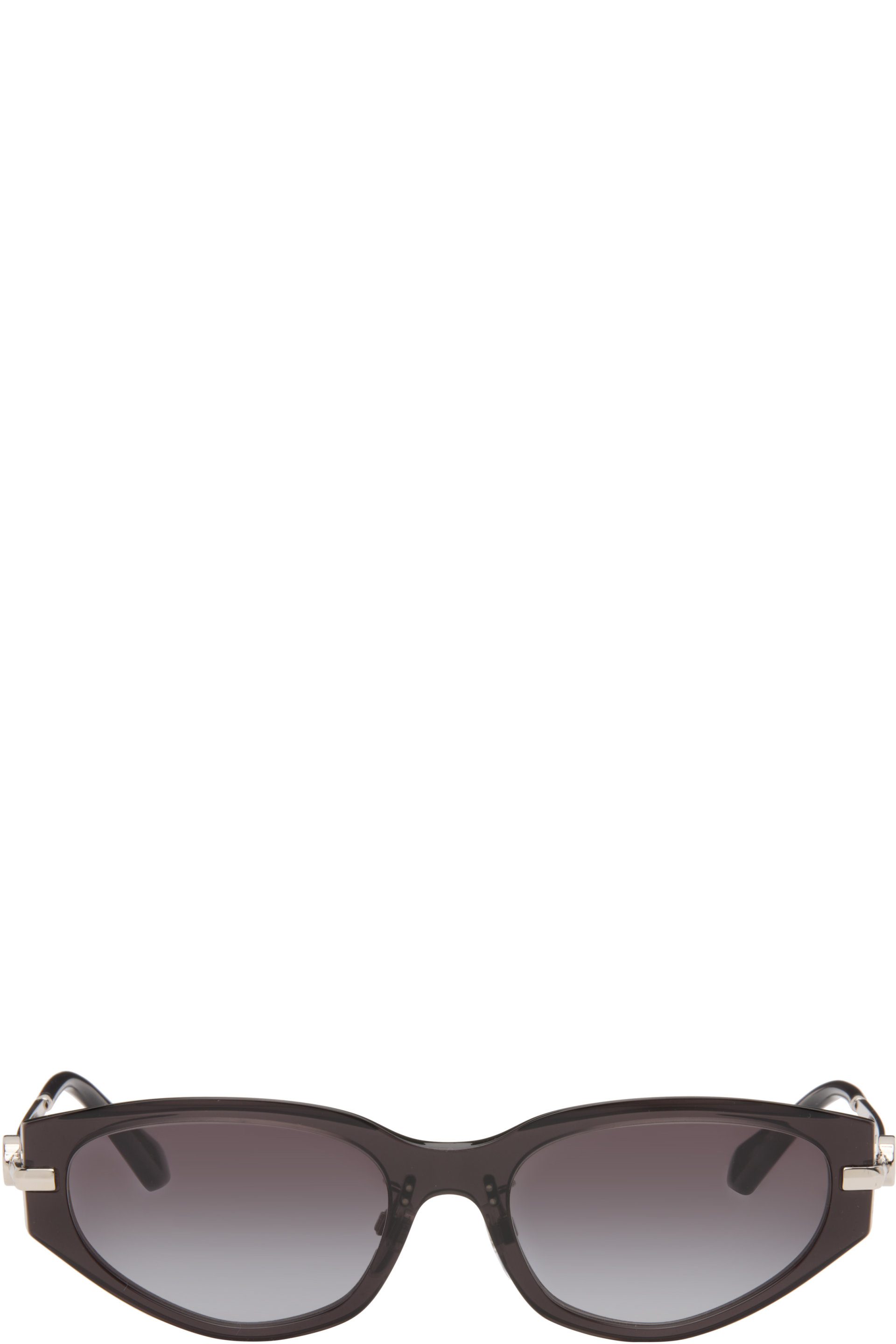 Burberry - Black Oval Sunglasses