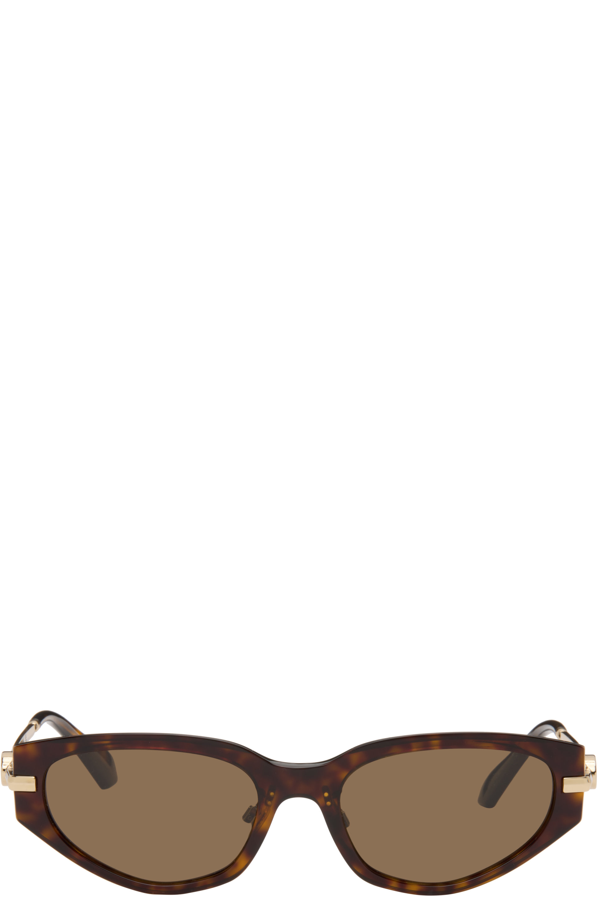 Burberry - Brown Oval Sunglasses