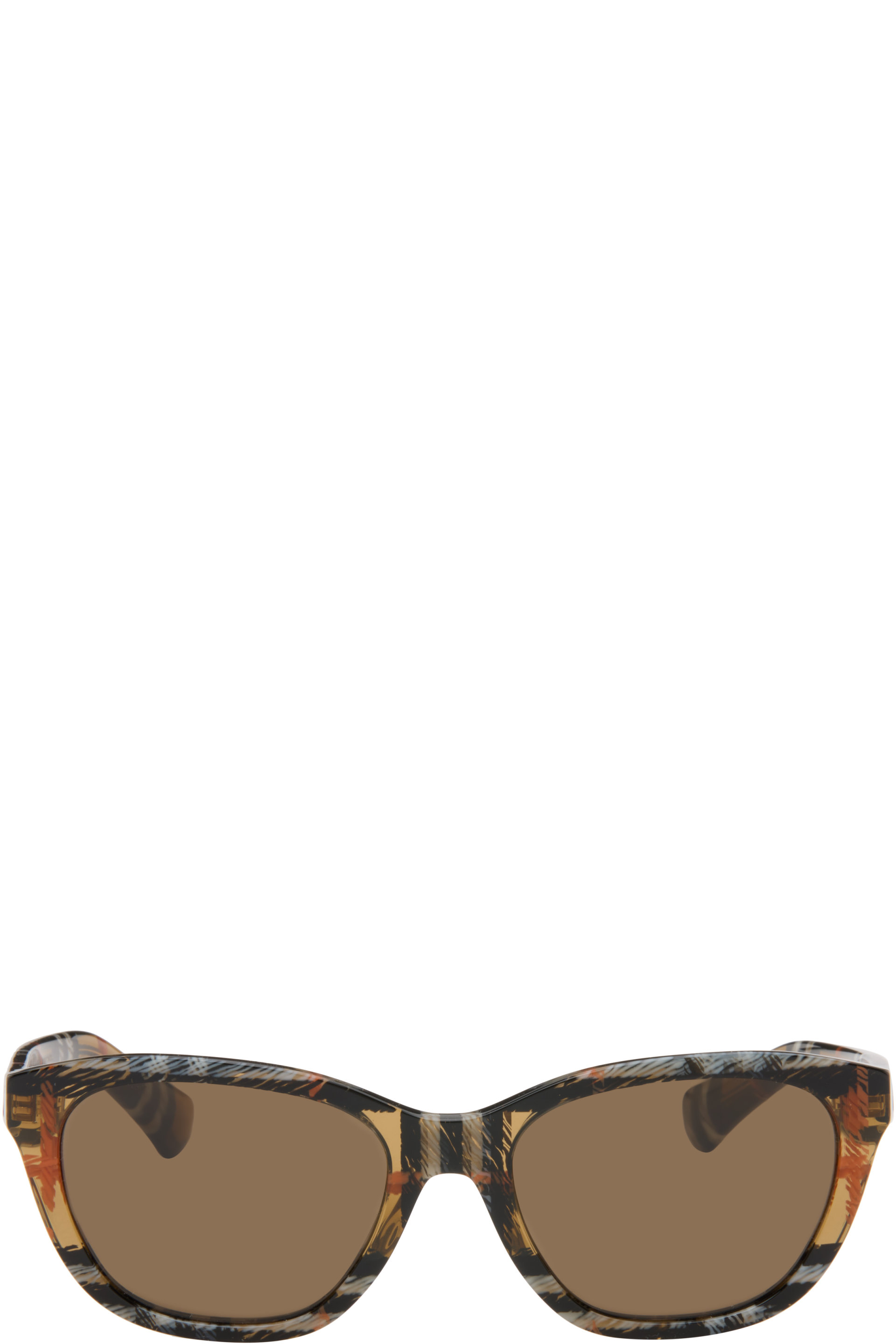 Burberry - Brown Check Sunglasses