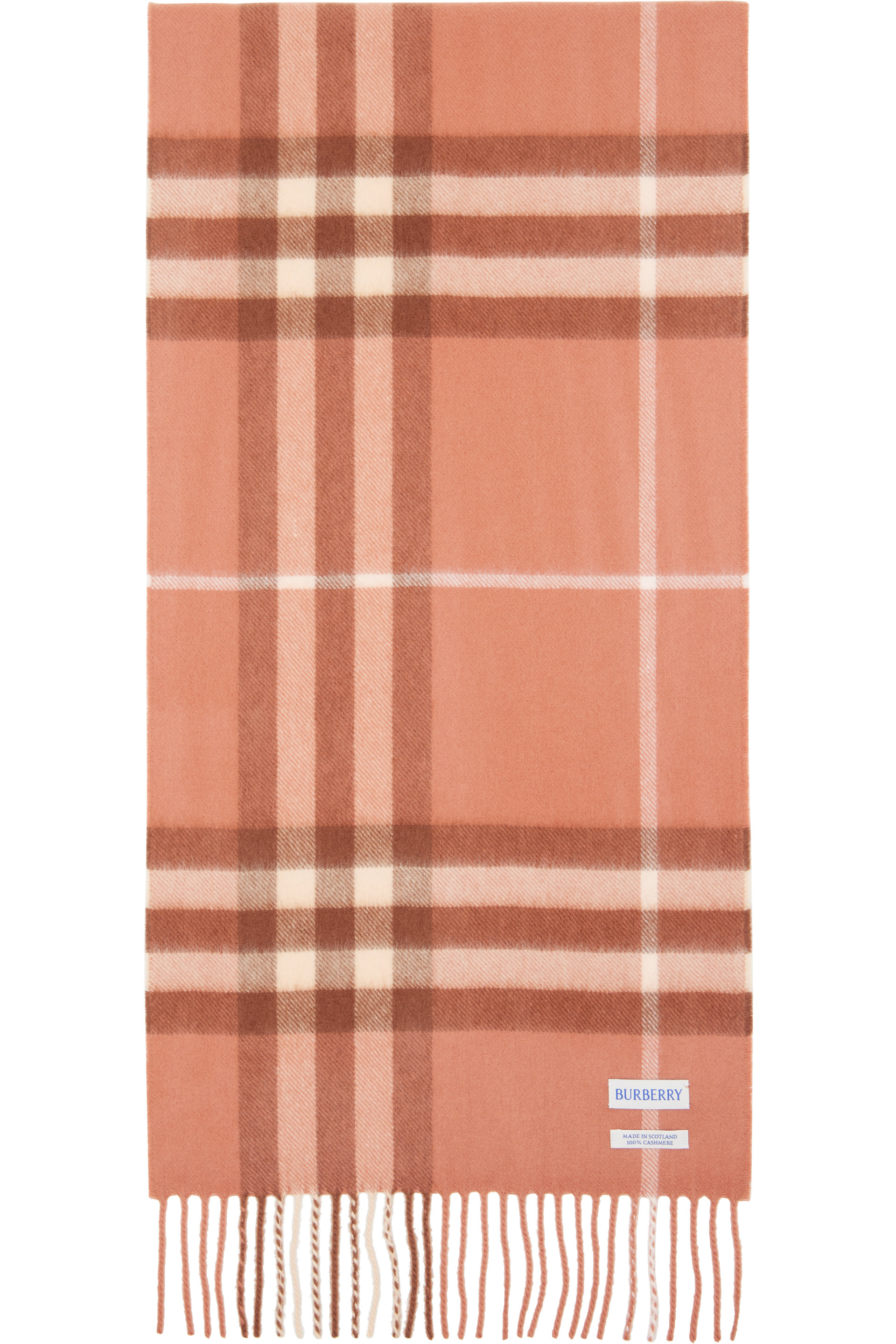 Burberry - Pink Check Cashmere Scarf