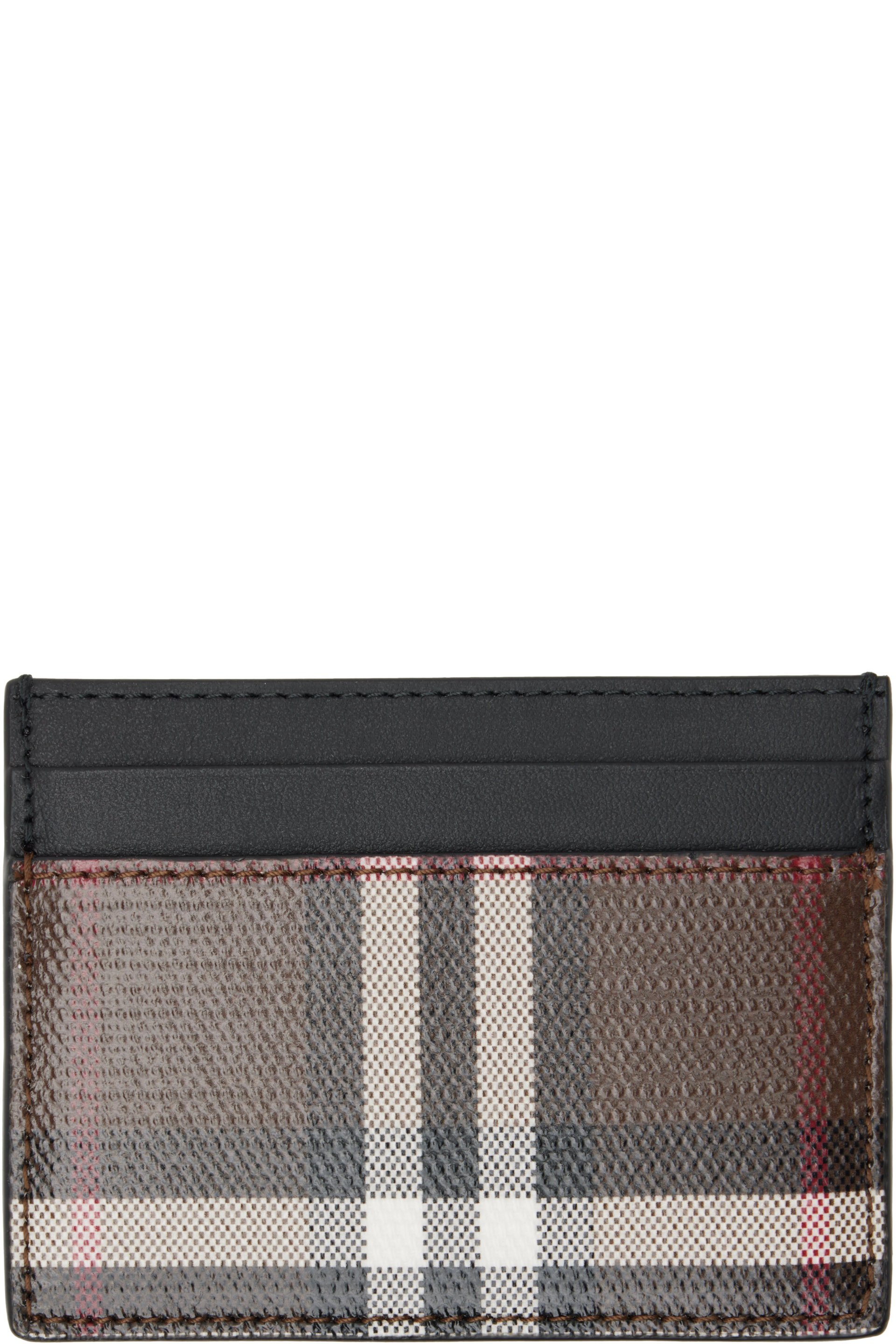 Burberry - Porte-carte brun à carreaux