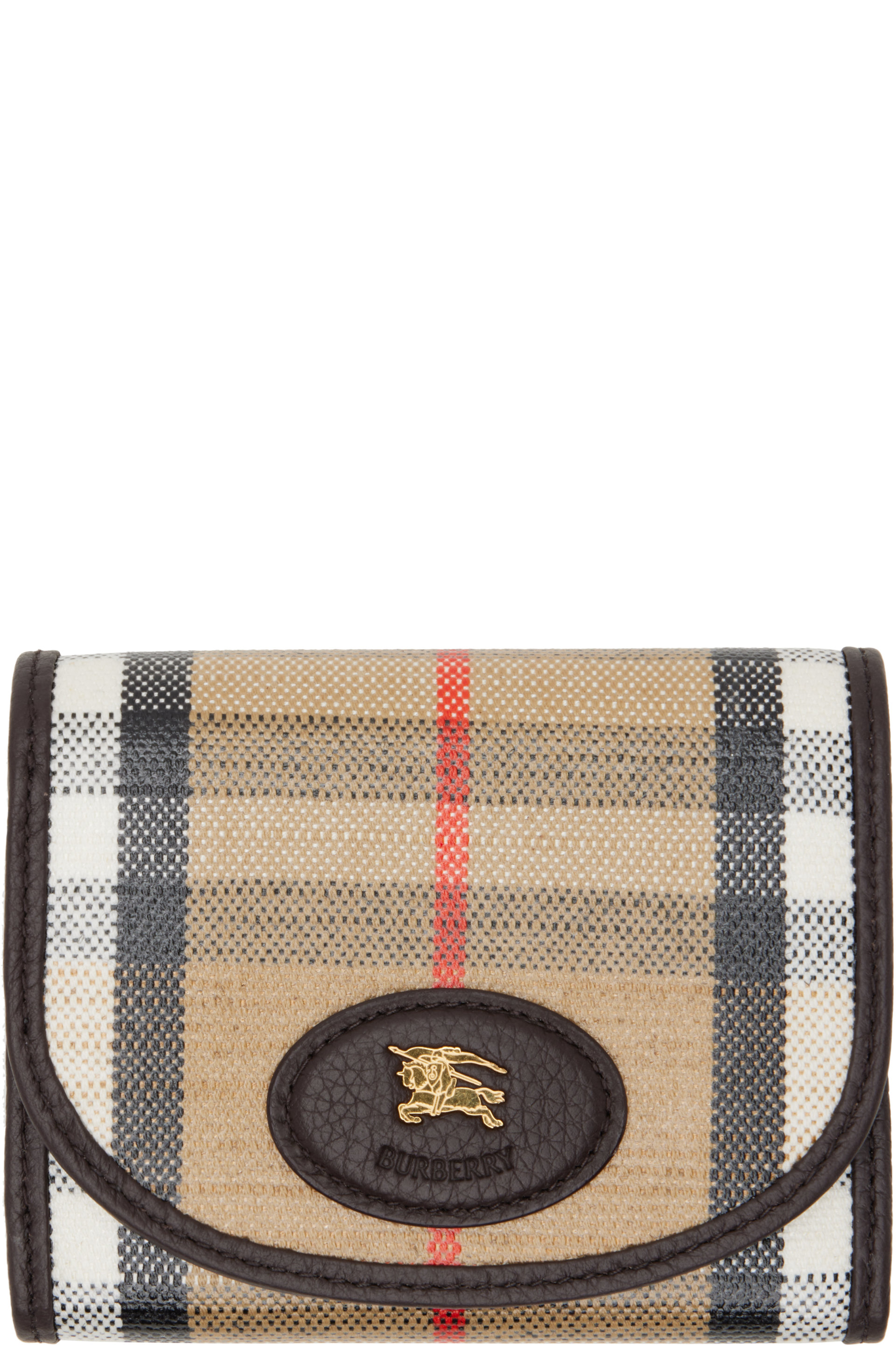 Burberry - Beige Highlands Compact Wallet