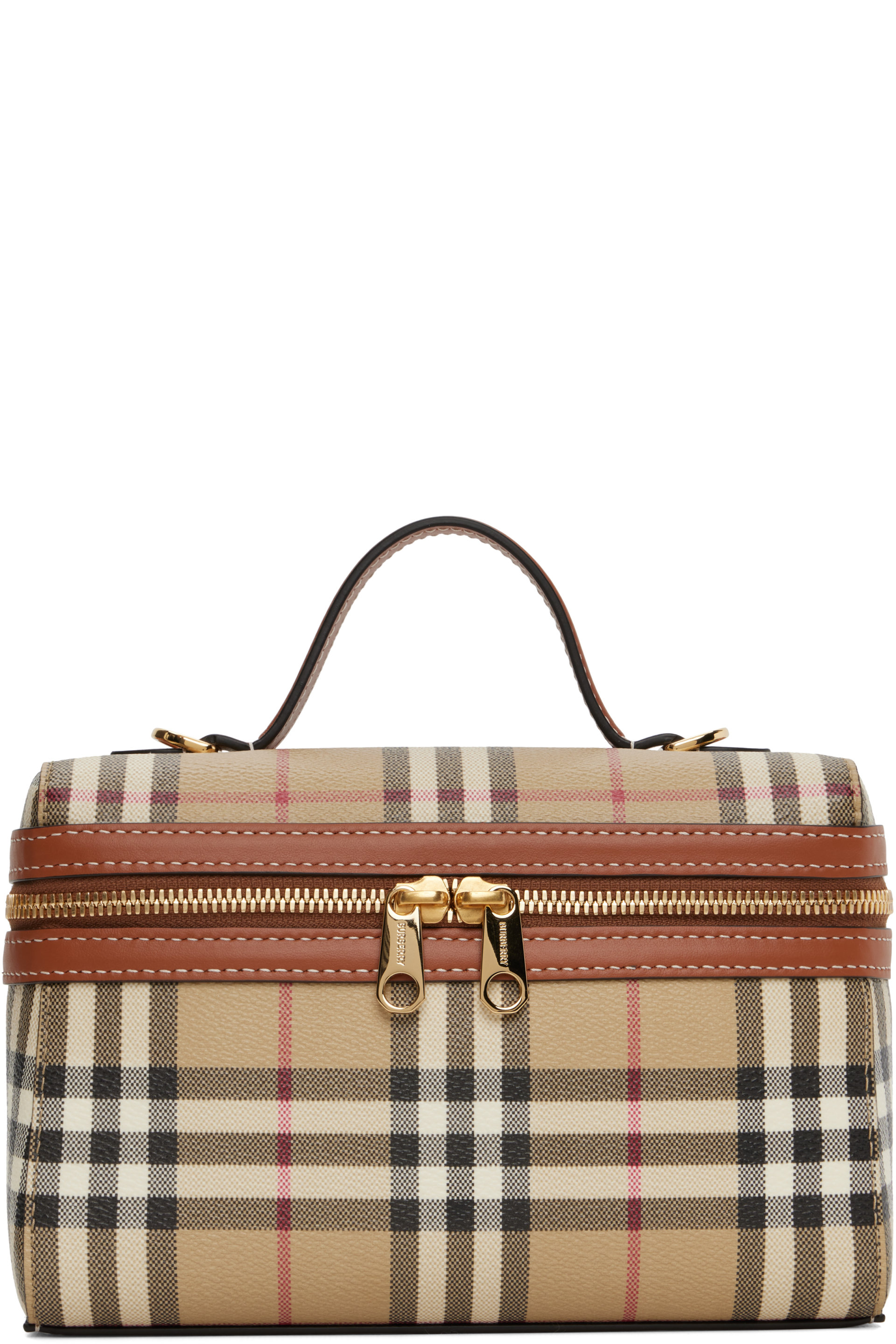 Burberry - Beige Check Vanity Bag