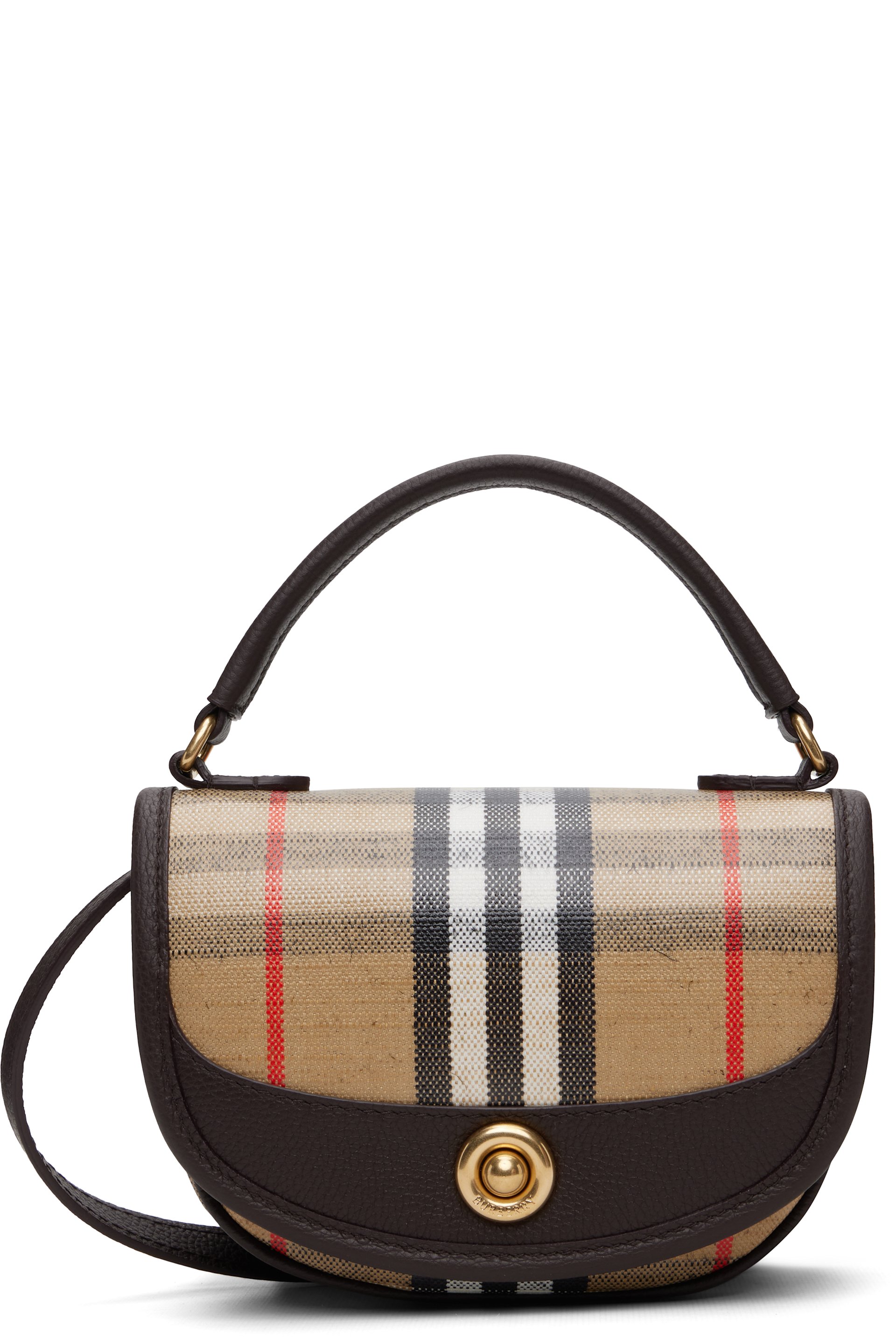 Burberry - Brown & Beige Mini Highlands Bag​