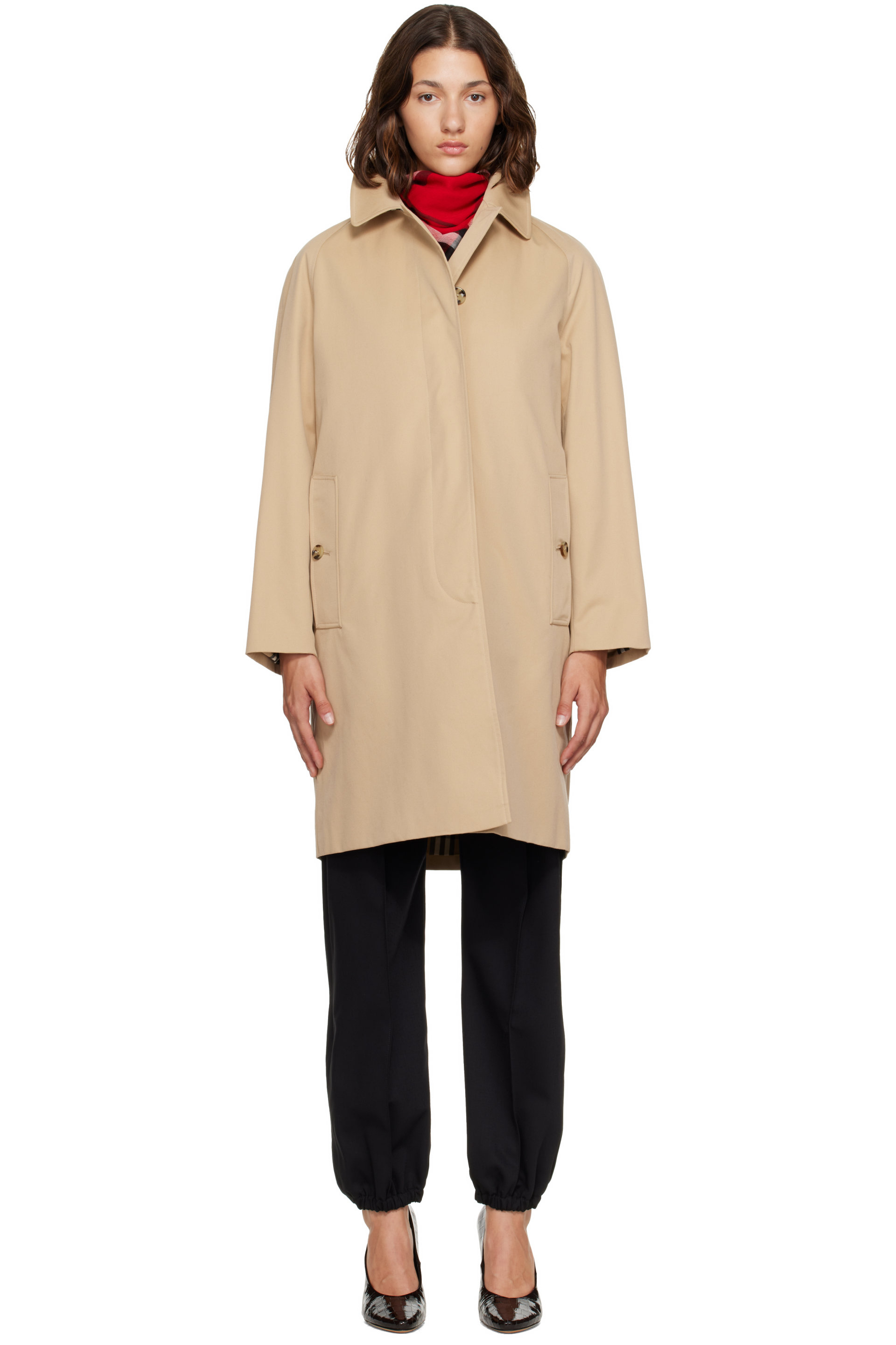 Burberry - Beige Cotton Gabardine Trench Coat