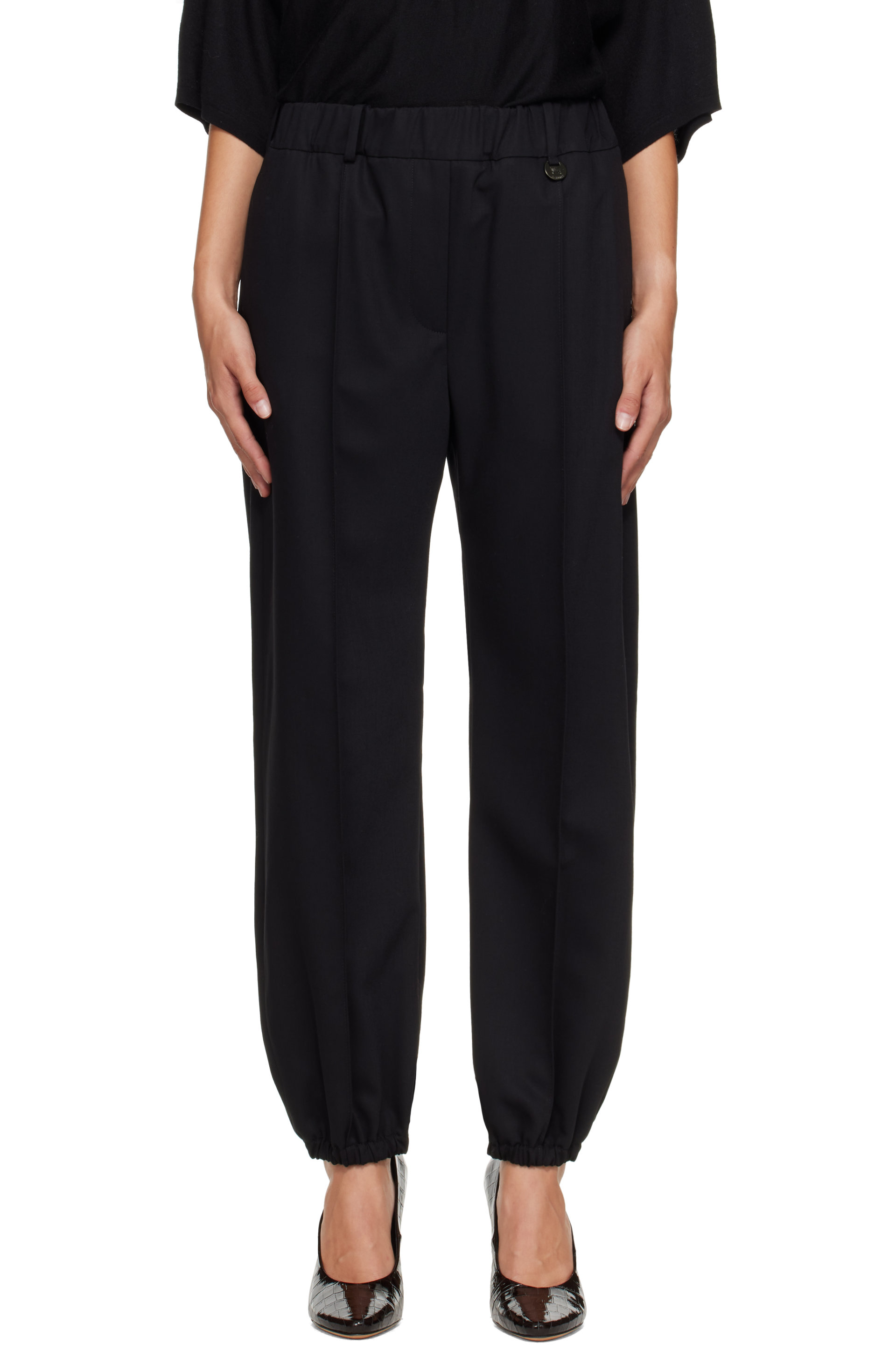 Burberry - Black Wool Jogging Trousers