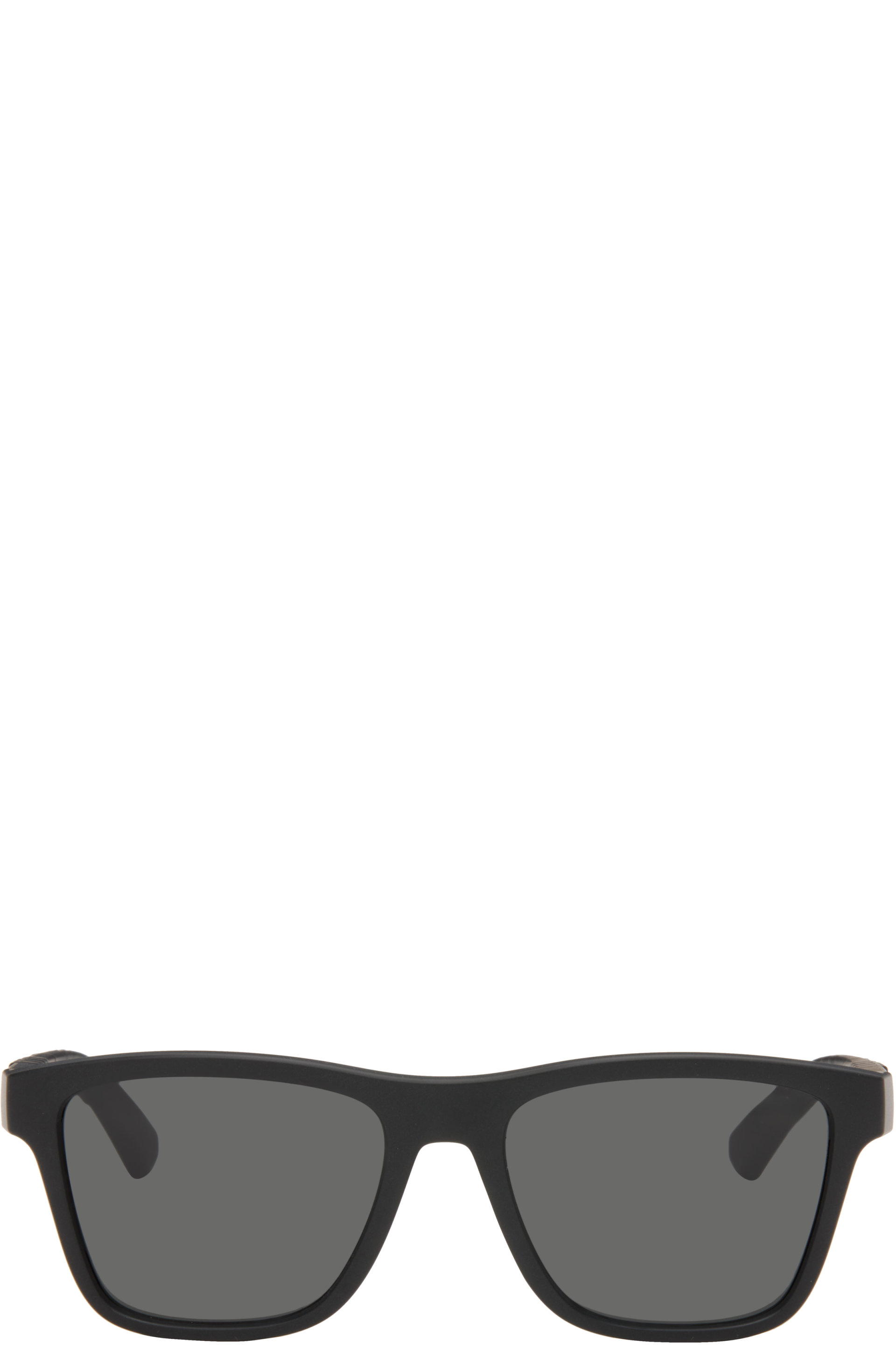 Burberry - Black Embossed Check Square Sunglasses