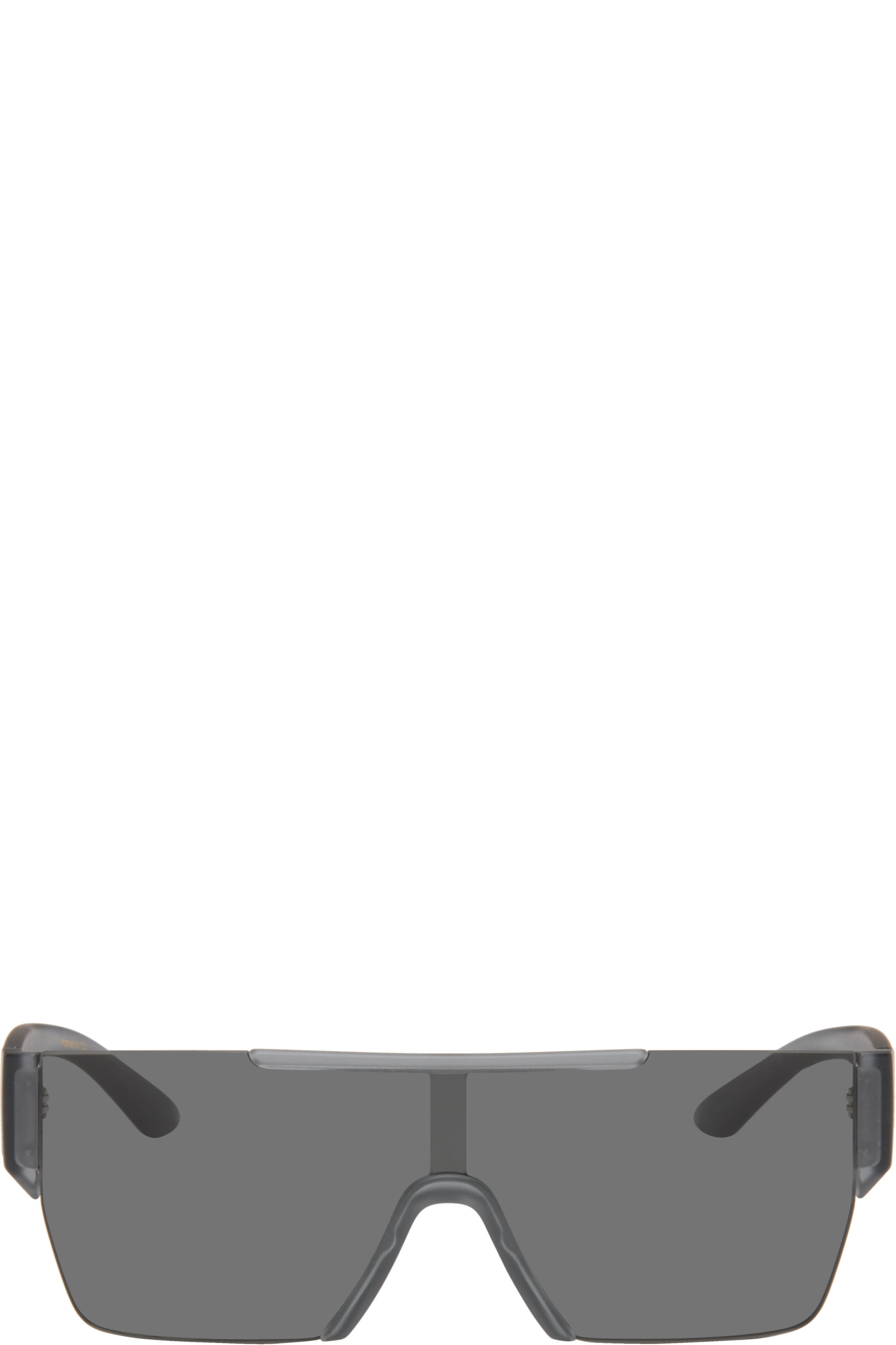 Burberry - Gray Shield Sunglasses