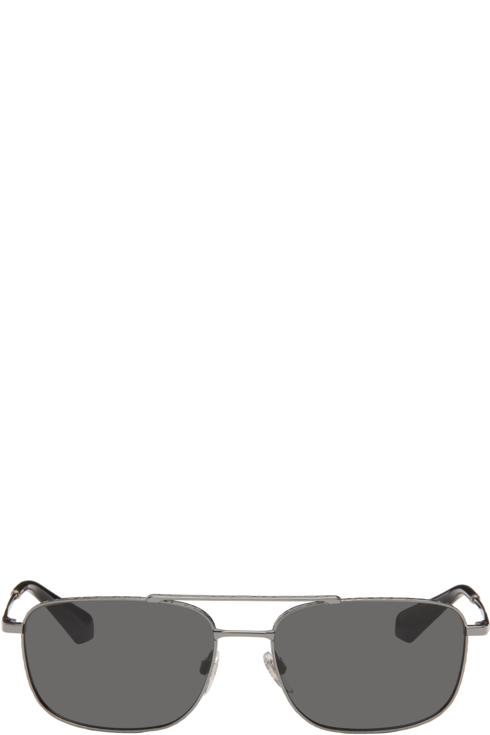 Burberry - Gunmetal Square Sunglasses