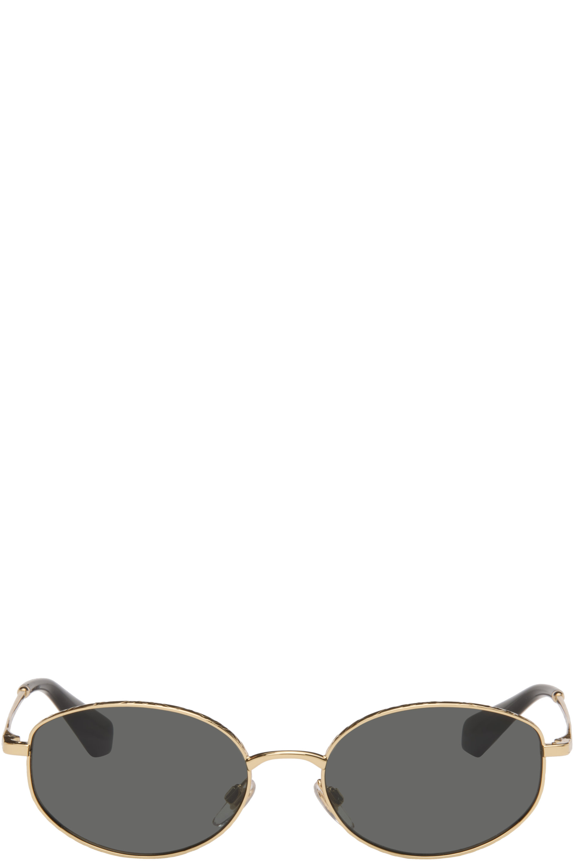 Burberry - Gold Oval Sunglasses