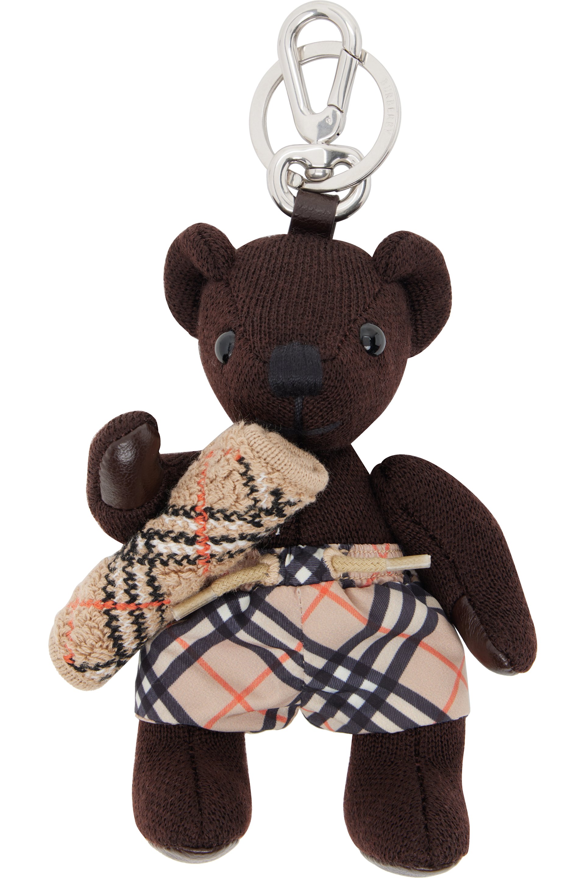 Burberry - 棕色 Thomas Bear Charm 钥匙扣
