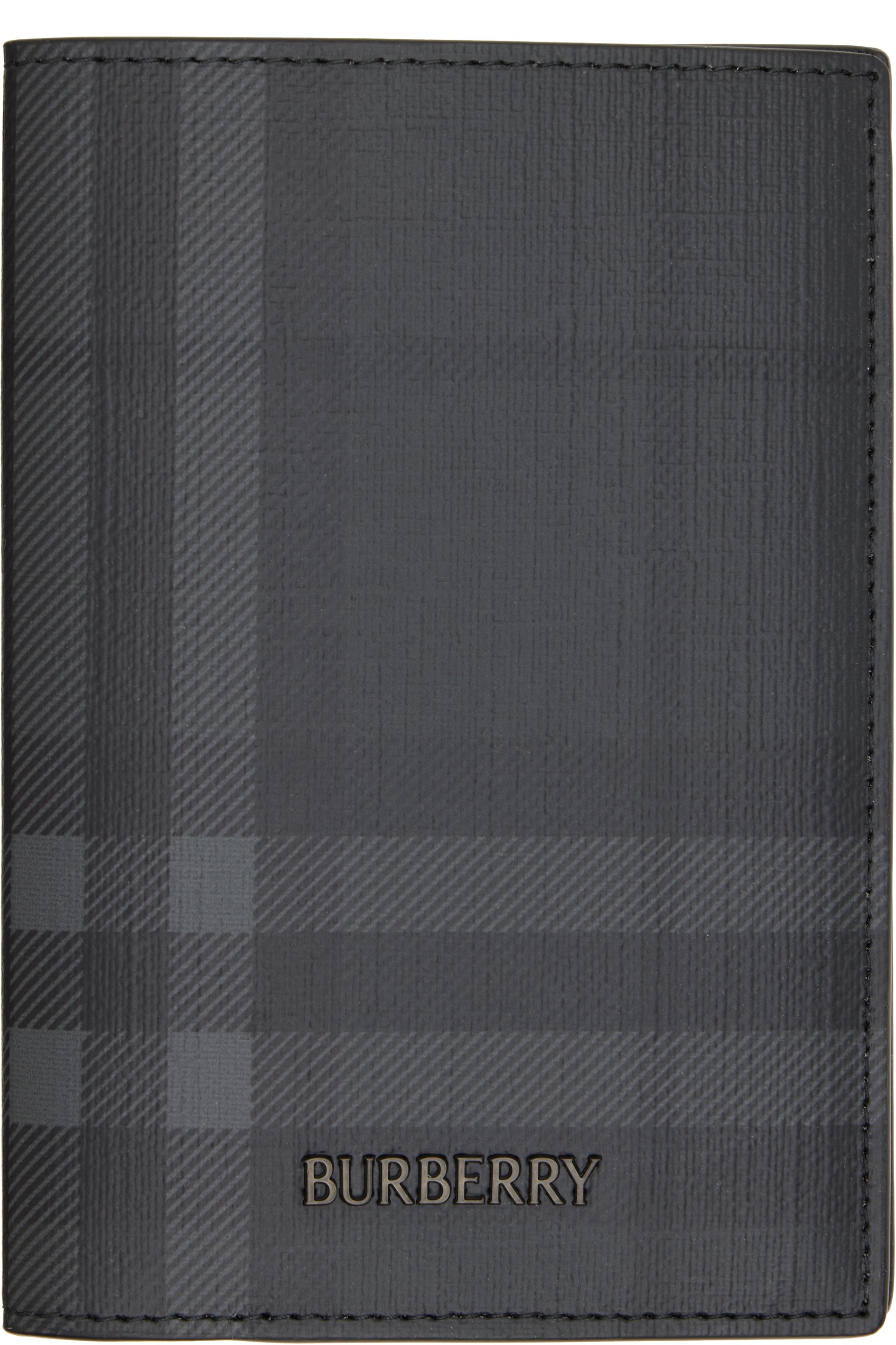 Burberry - Gray City Check Passport Holder