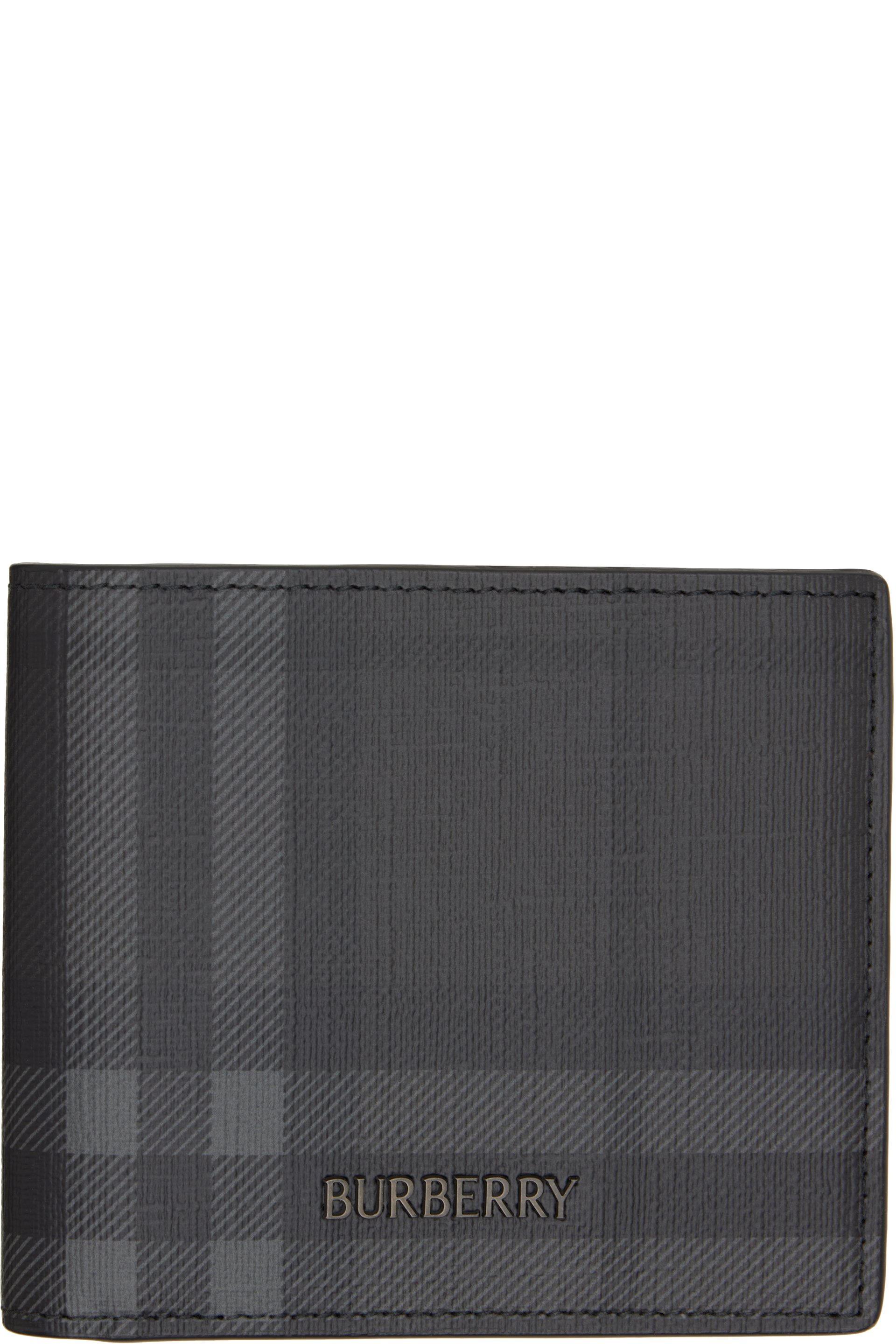 Burberry - Gray City Check Bifold Wallet