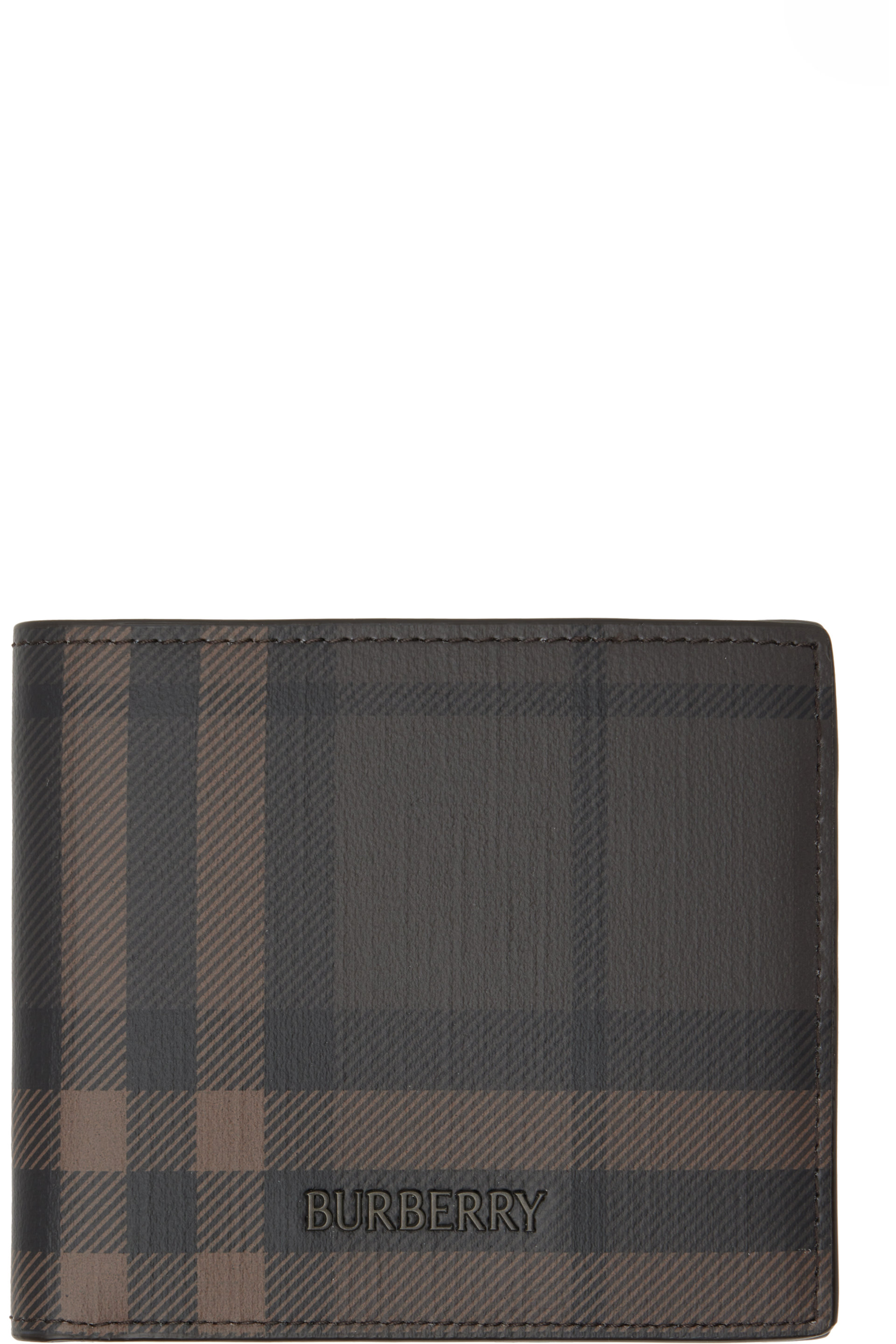 Burberry - Brown City Check Bifold Wallet